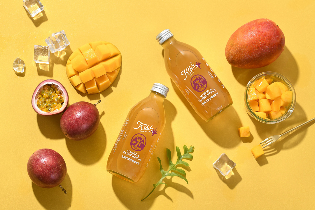 【Kai Kombucha】有機芒果百香康普茶 330ml