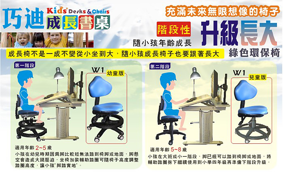 兒童椅轉大人：一張可以陪孩子長大的椅子，巧迪做到了！
