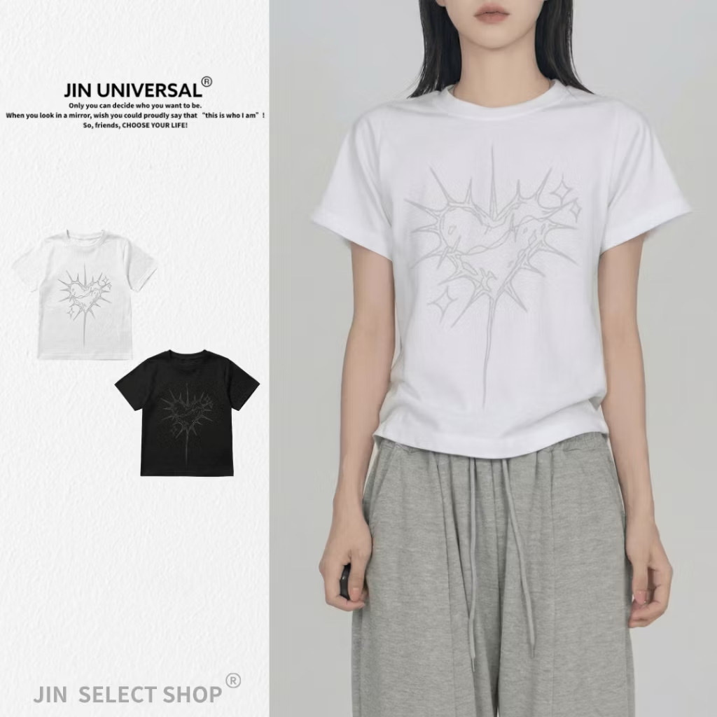 韓國🇰🇷 Heart of thorns Tee 荊棘心之號角印花圖案T恤