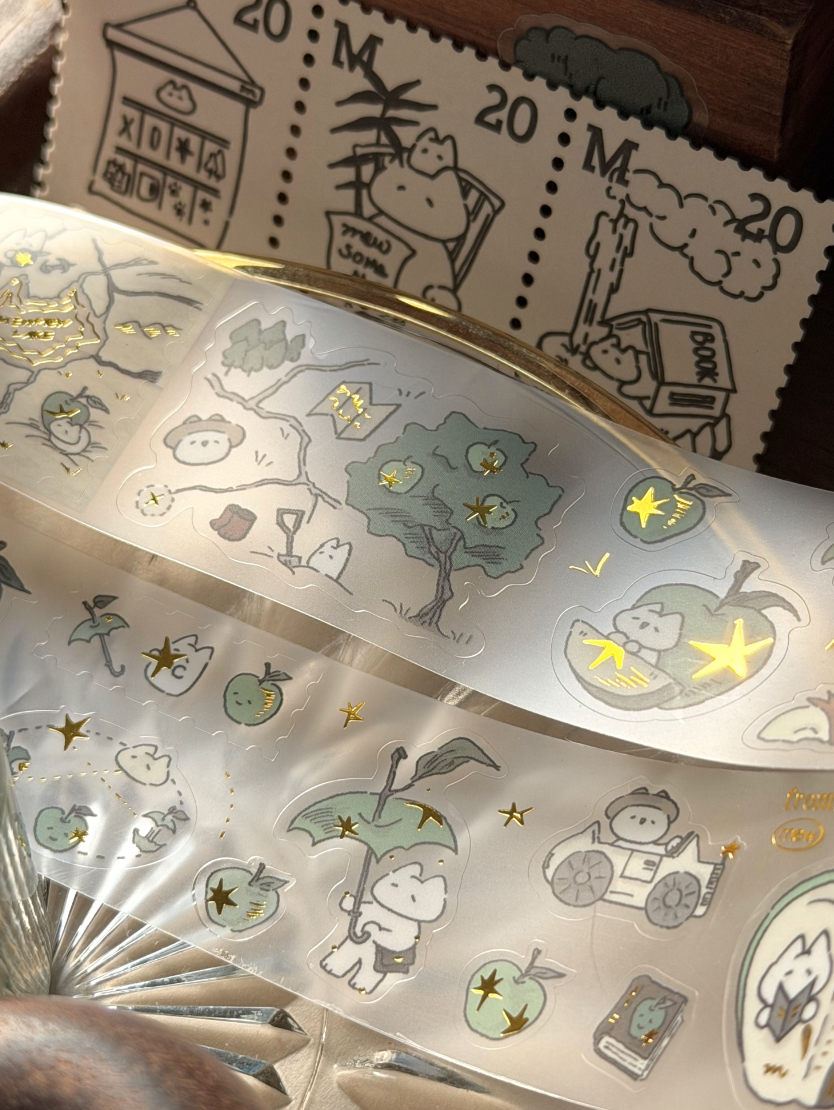 Mewmewbeam | 青蘋果樂園 割型貼紙捲