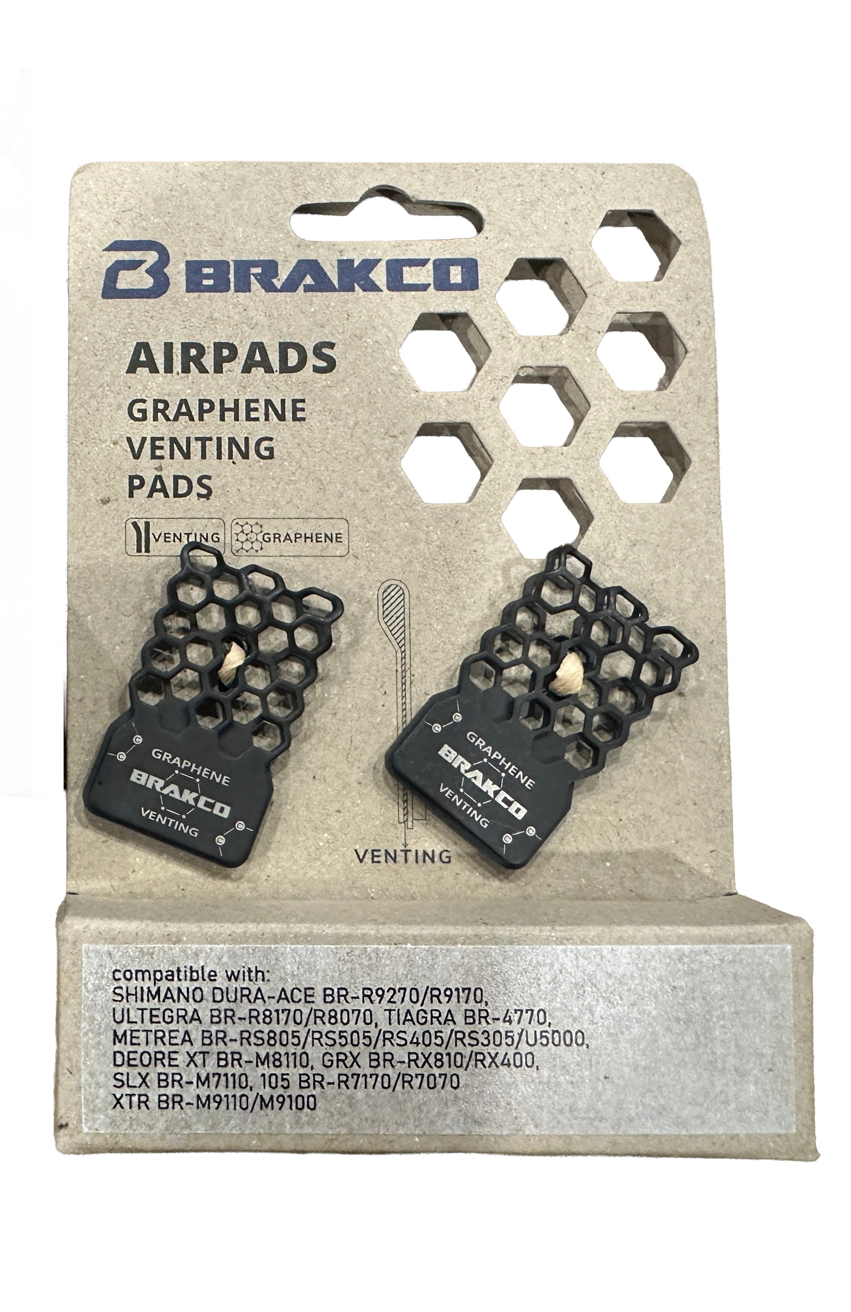 Brakco  BHT 石墨烯蜂巢散熱 Shimano 公路車來令片