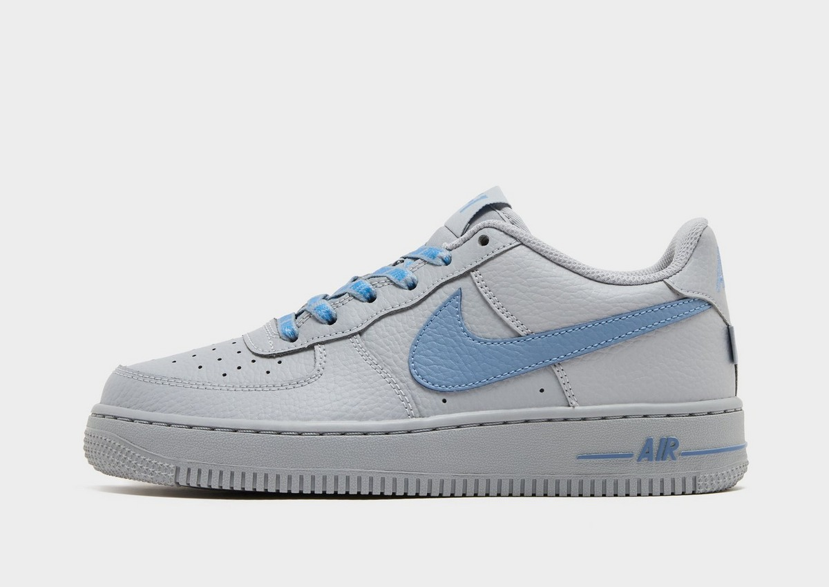 【預訂】 NIKE AIR FORCE 1 LOW 灰藍"NIKE"文字鞋帶-GS