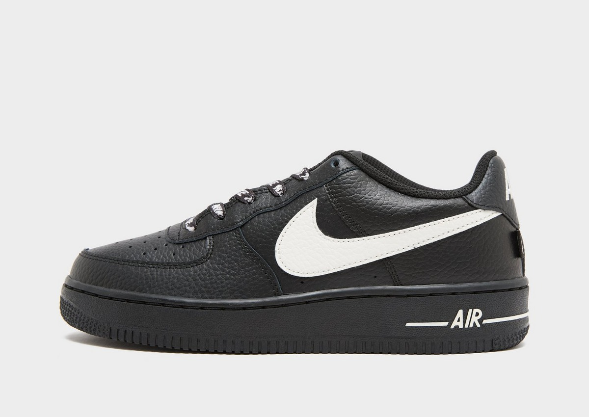 【預訂】 NIKE AIR FORCE 1 LOW 黑白"NIKE"文字鞋帶-GS