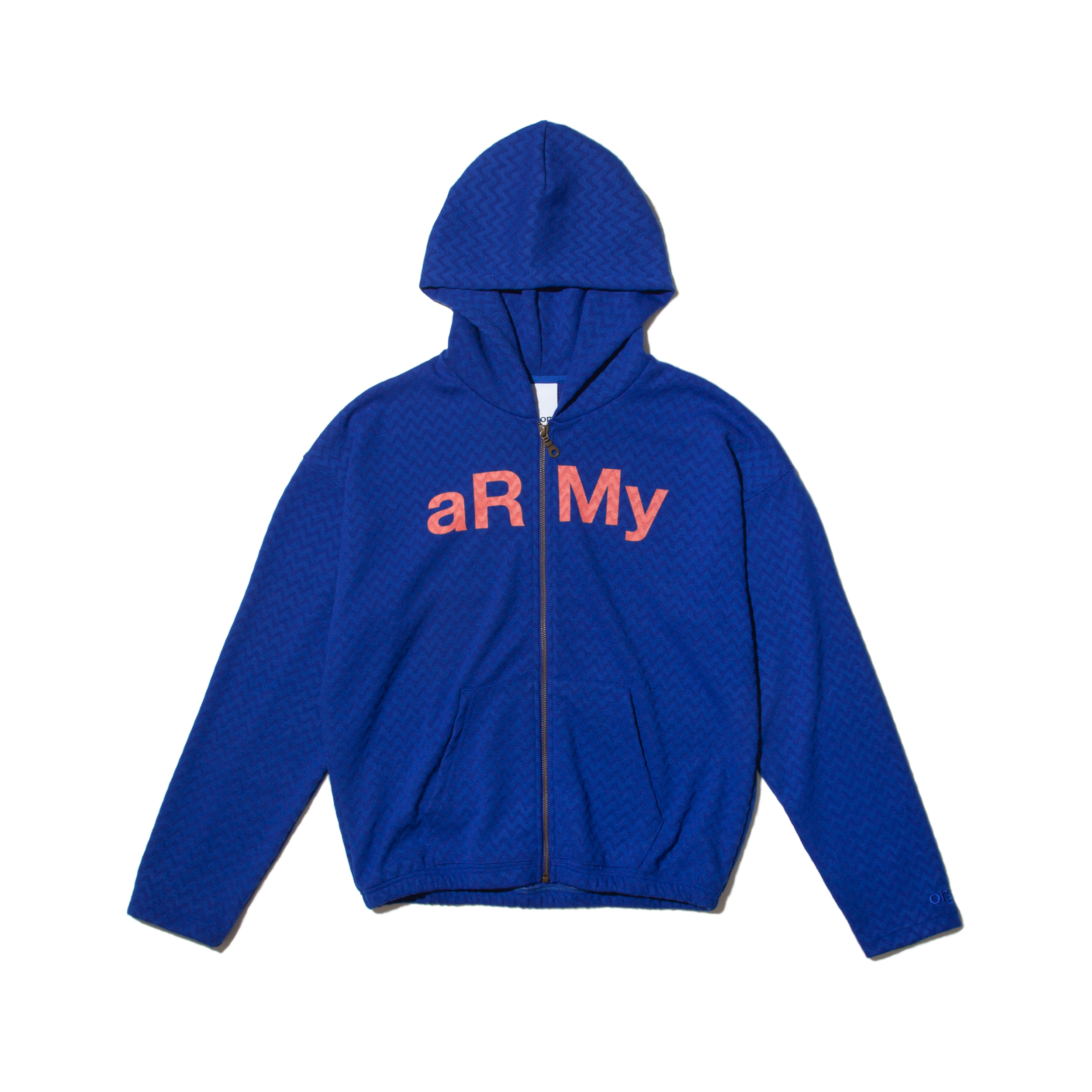 nul1.org ｜(nu-22) - aRMy Slim Wave Zip Hoodie (Blue)
