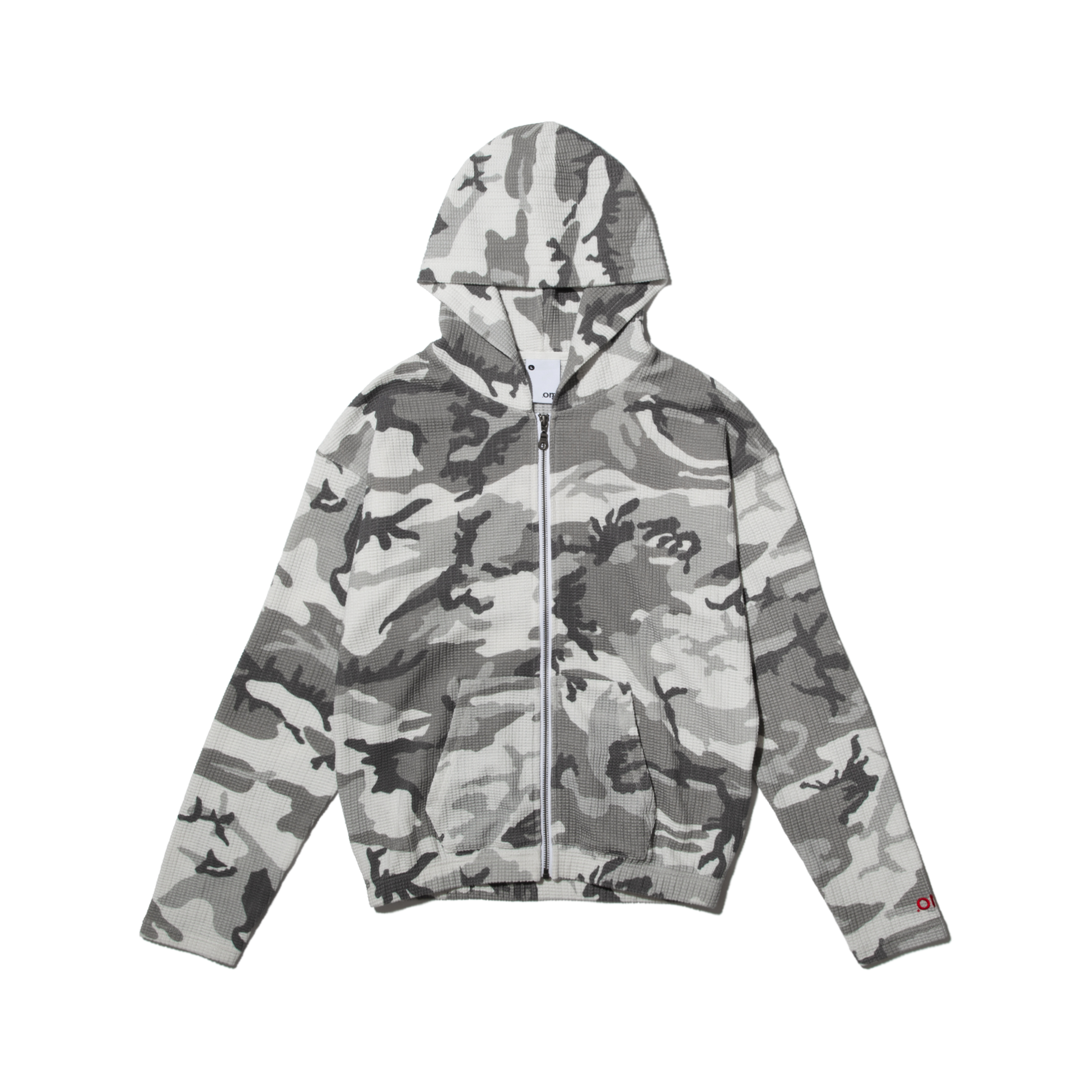 nul1.org ｜(nu-23) - Slim Waﬄe Zip Hoodie Urban Woodland (Camo)