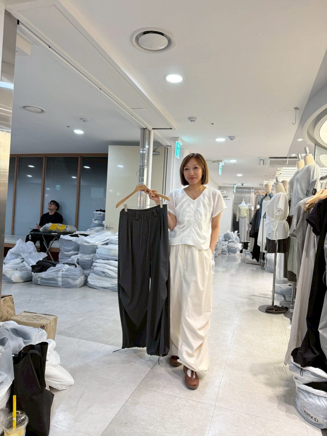 PN6110 簡約抽繩收腳褲