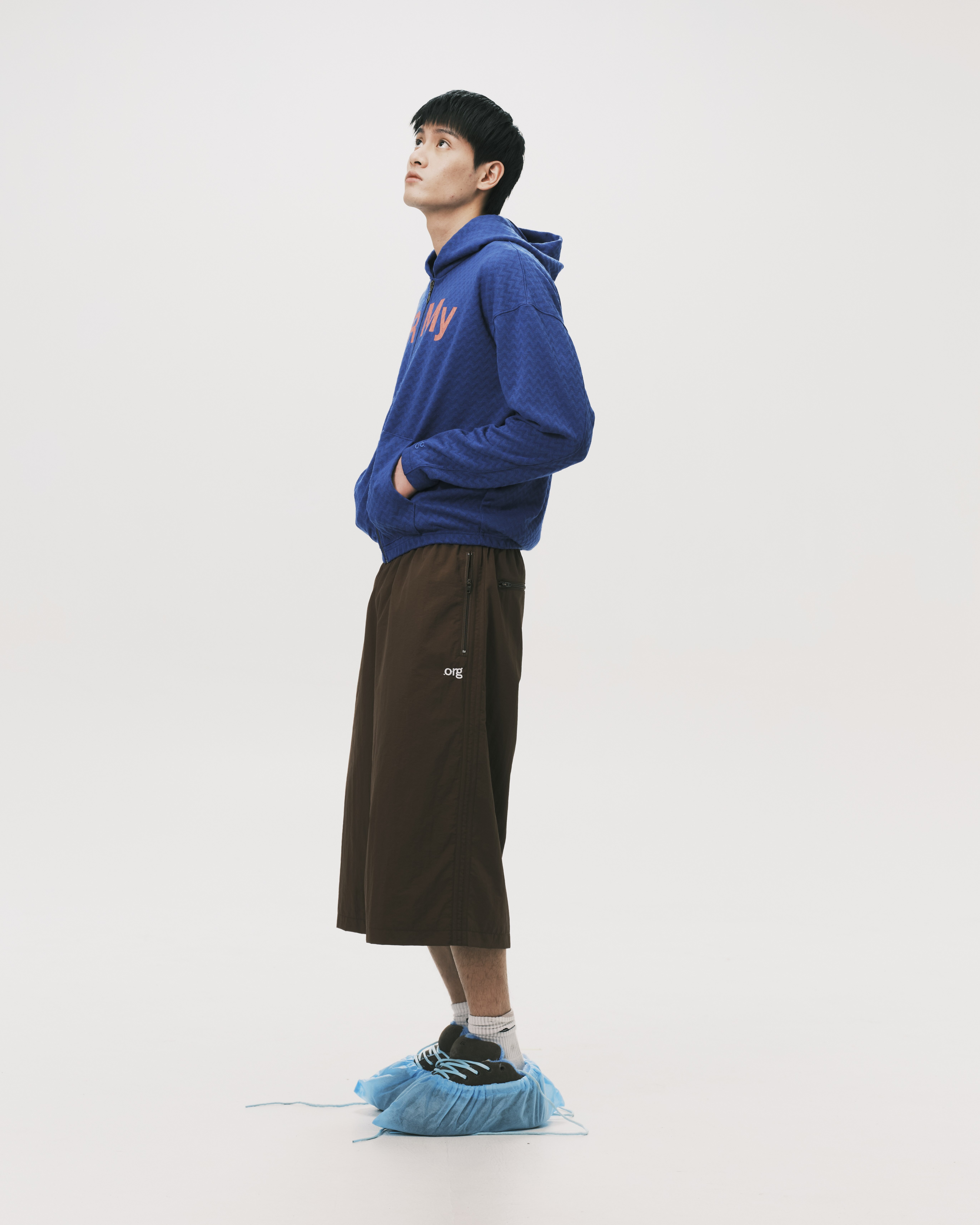 nul1.org ｜(nu-P56) - Citizen Cropped Shorts (Brown)