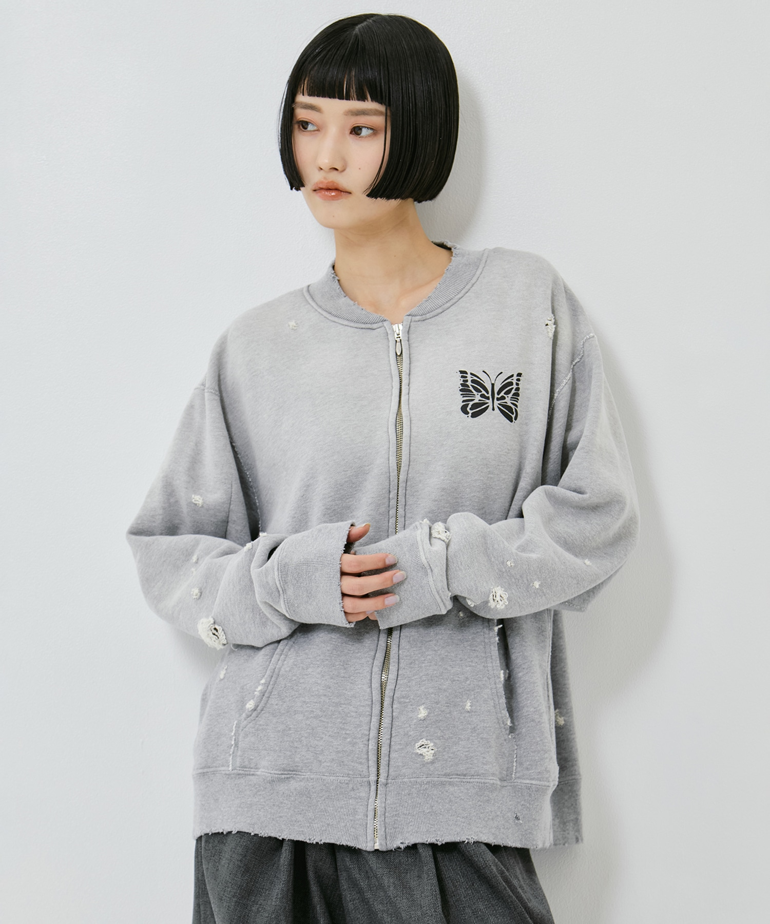 『日本連線中』2026SS NEEDLES Deconstructed Zipped Sweat 蝴蝶 破壞 外套 夾克 126223010