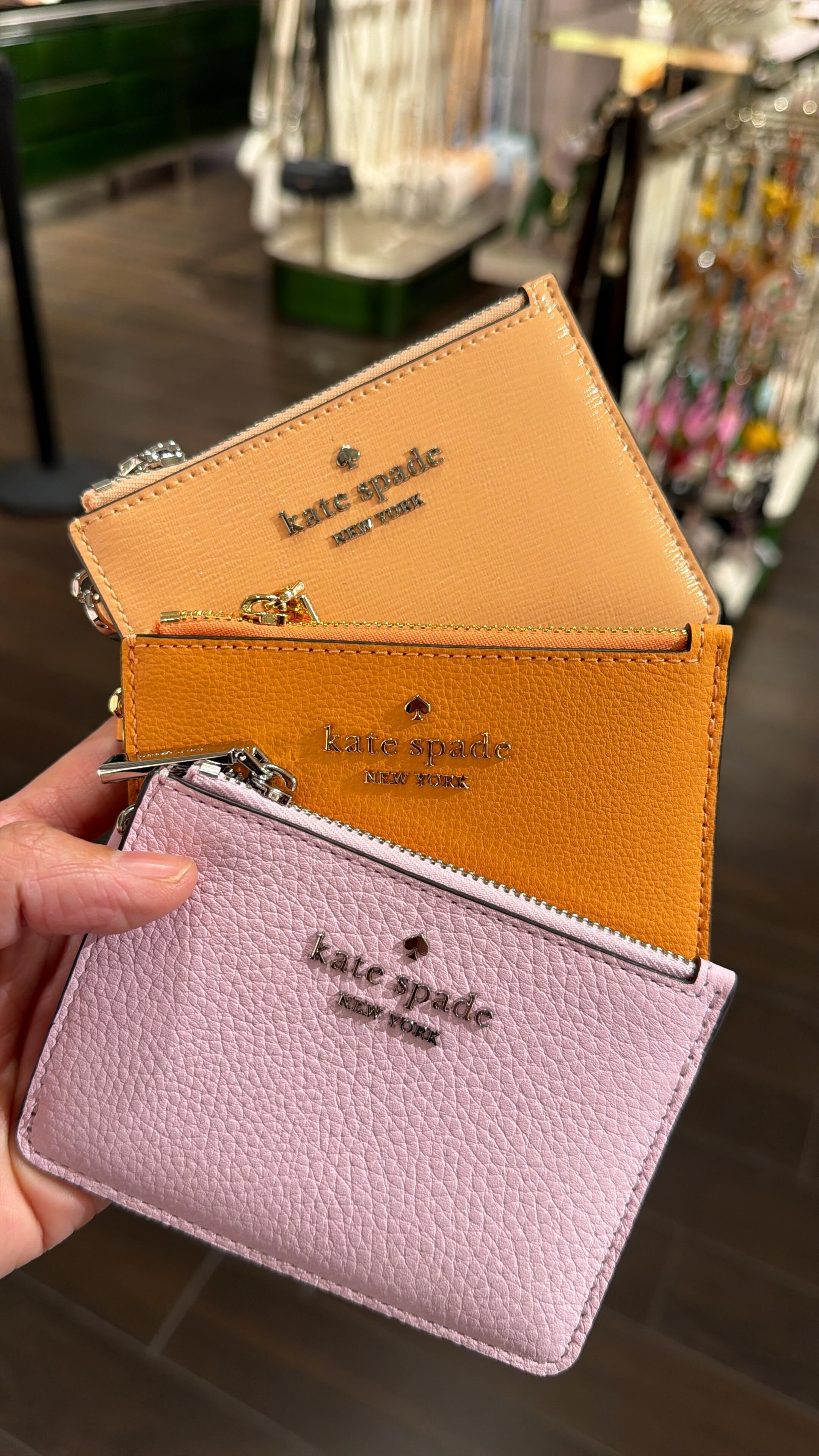 YV005 Kate Spade 3D LOGO拉鏈卡包