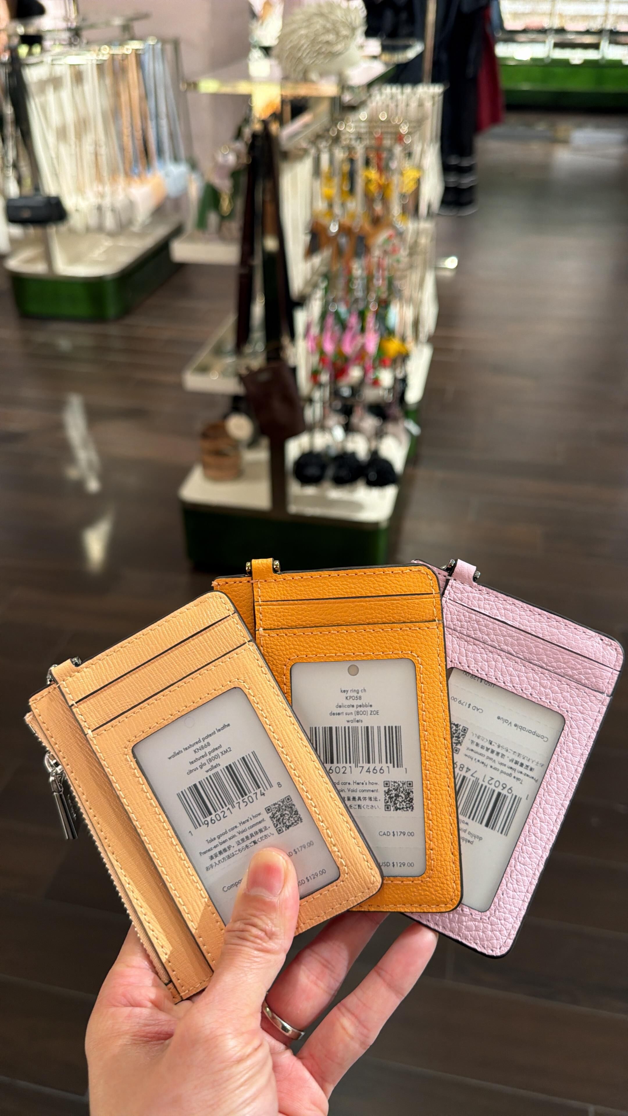 YV005 Kate Spade 3D LOGO拉鏈卡包