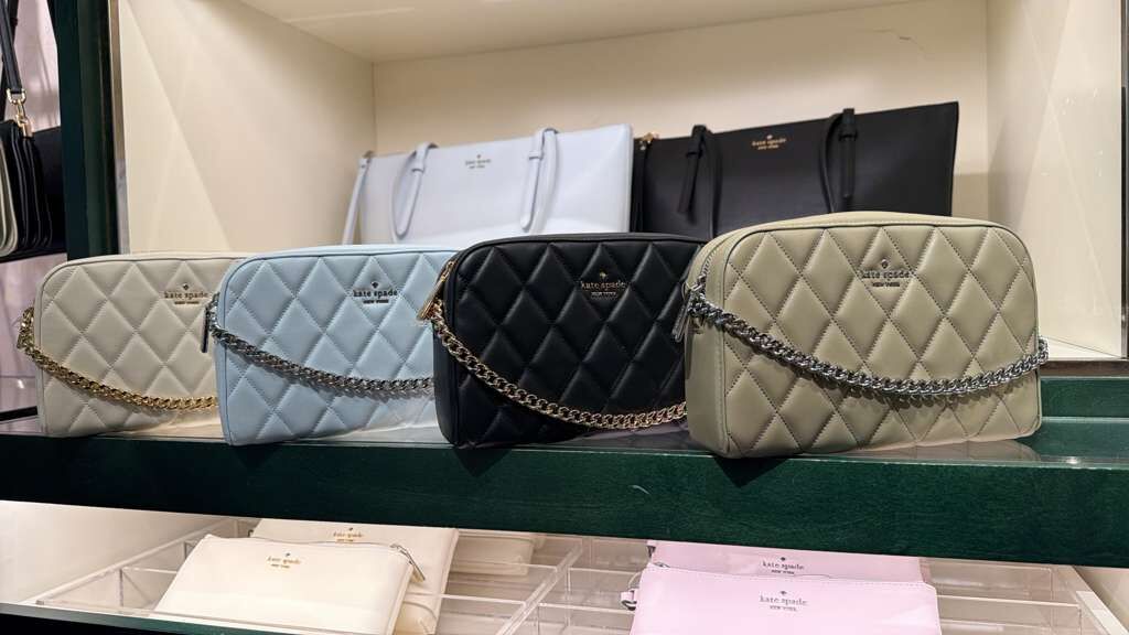 YV019 Kate Spade 菱格紋拉鏈CROSS BODY 20x13cm