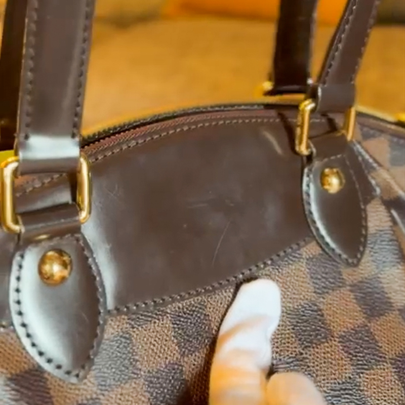 Louis Vuitton Damier Ebene Verona 咖啡色棋盤格紋 PM (N41117)