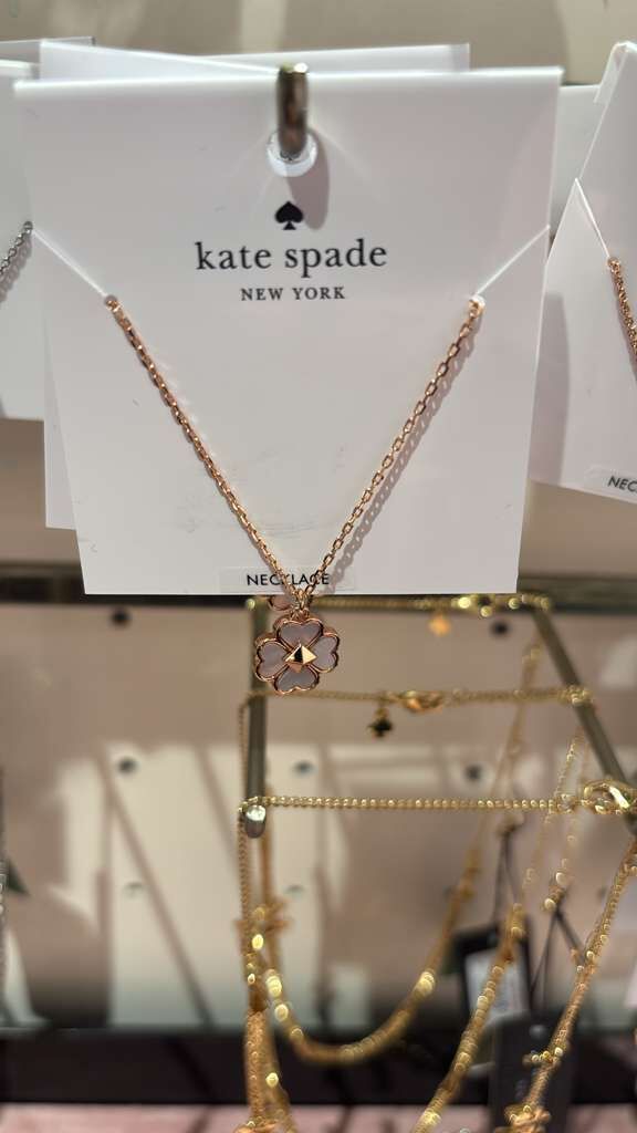YV070 Kate Spade 玫瑰金四葉草頸鏈