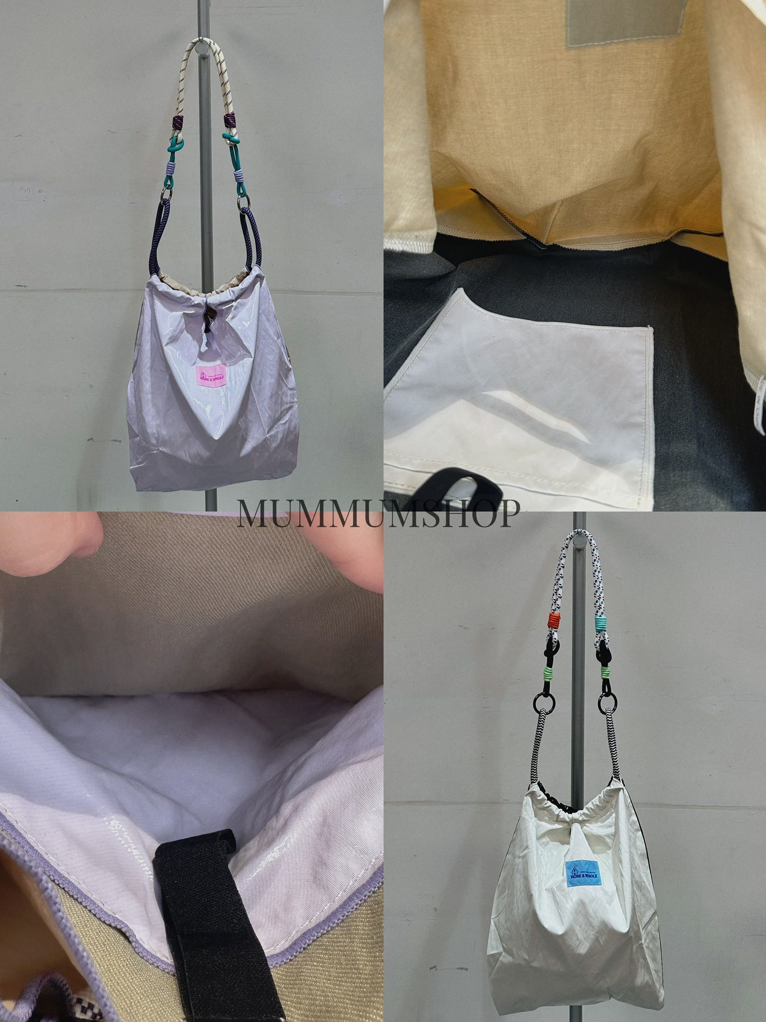 ac1424/滑皮質地雙色面袋