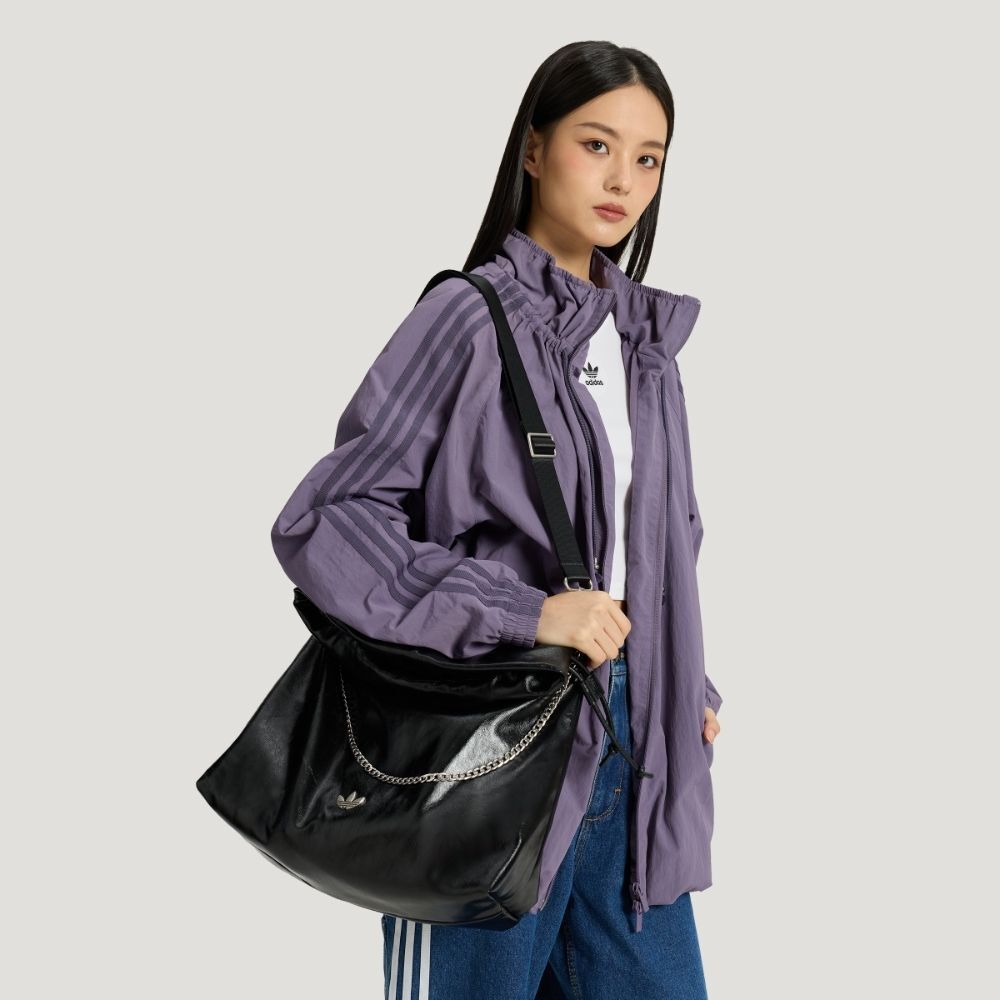 Adidas Original 小香風 皮革鍊條 流浪包 黑