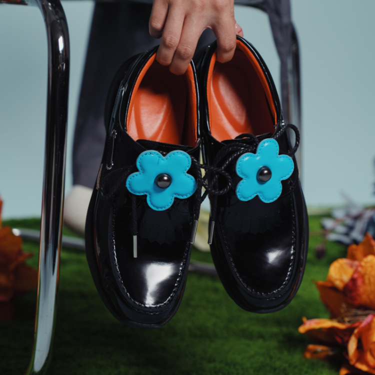 Shoe Tongue Leather Tab | Lake Green｜Hong Kong Original Design