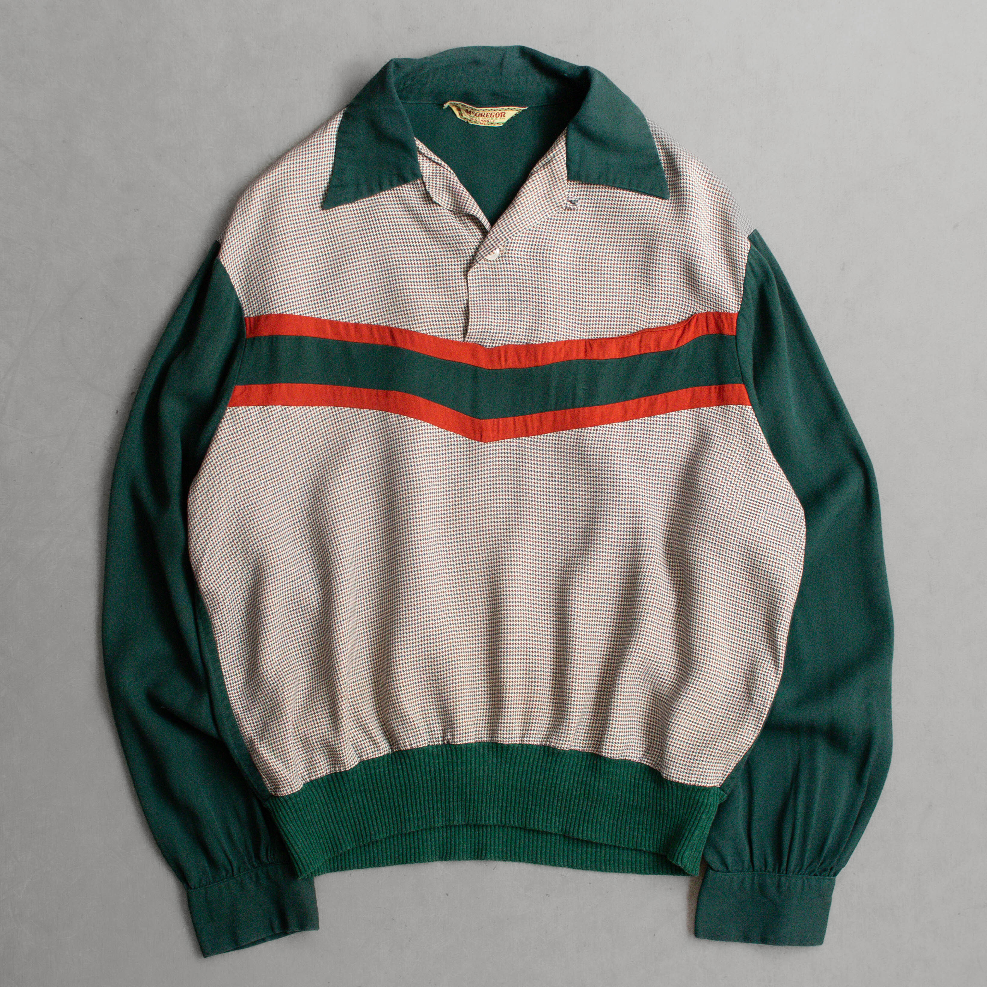 50S MCGREGOR RAYON PULLOVER SHIRT 美國製 綠色 嫘縈 長袖 套頭 襯衫