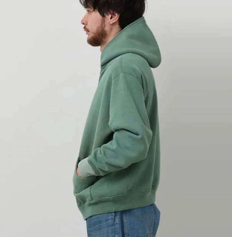 LAST PCS: A.PRESSE 2026 VINTAGE SAILOR HOOD HALF ZIP SWEATSHIRT (26SAP-05-13) - GREEN SIZE 3 PRE ORDER ITEM (預訂中)