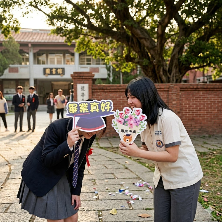 畢業拍照手拿板