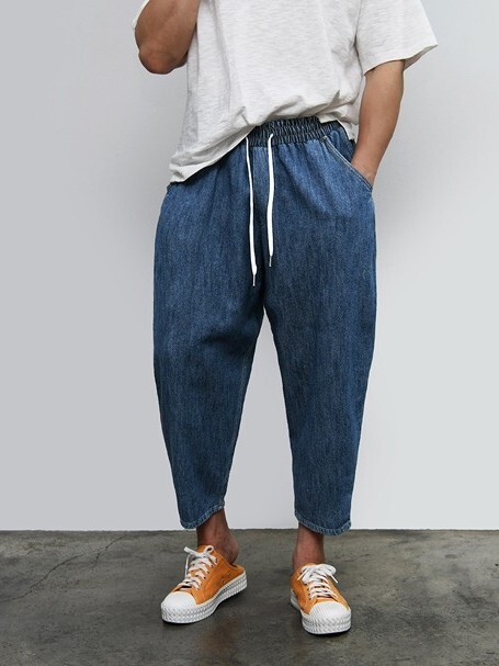 Ice summer denim balloon pants