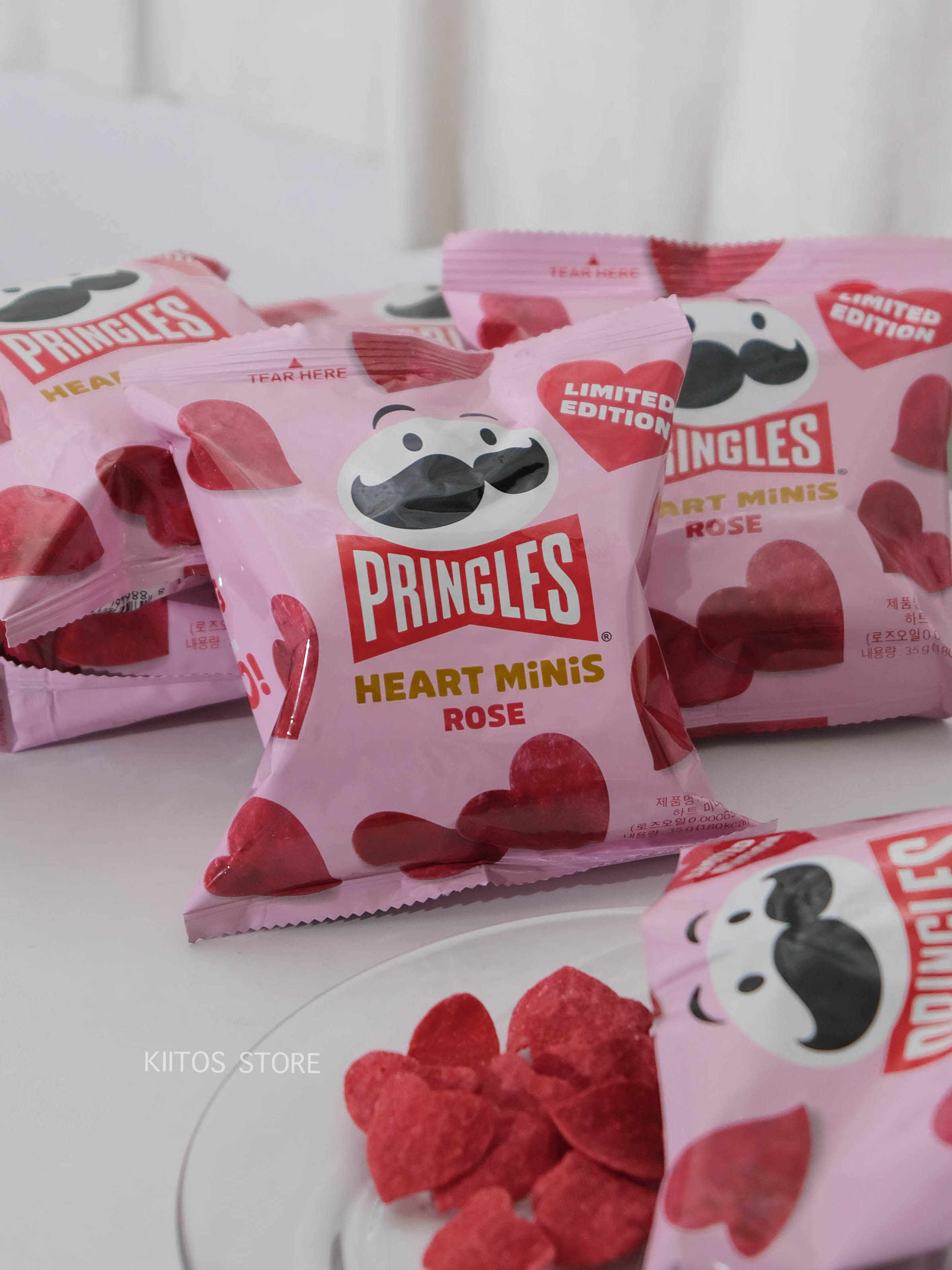 【預購】韓國限定 Pringles 品客 粉紅 心型 520 愛心 玫瑰花口味 迷你洋芋片