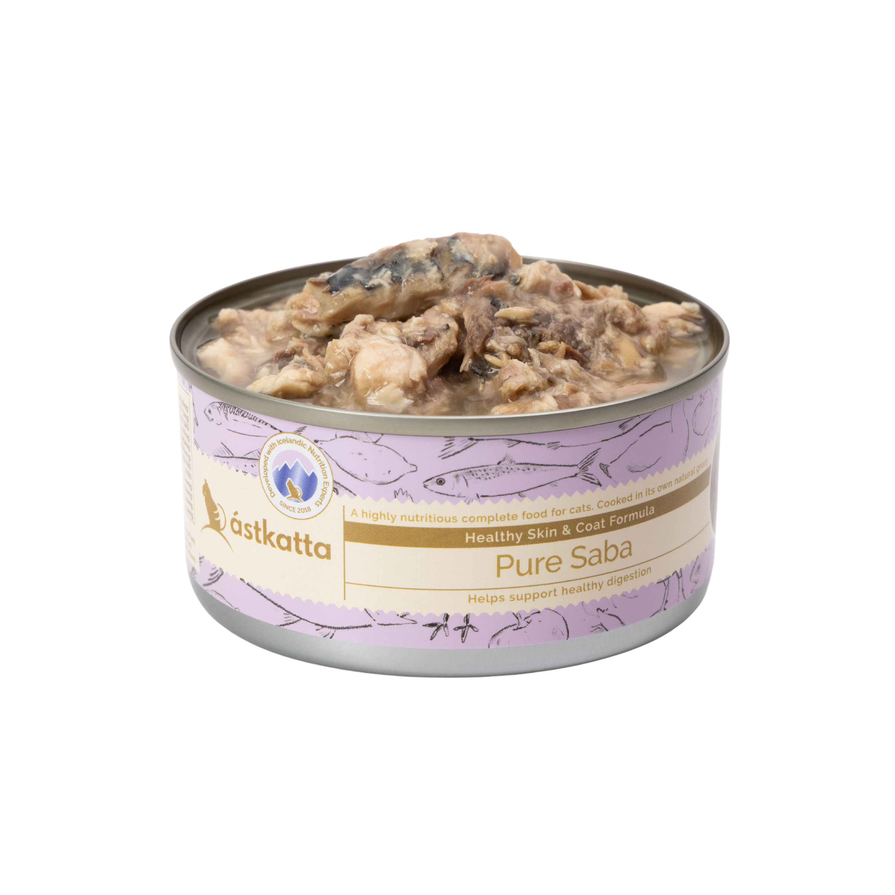 Astkatta冰島| 純鯖花魚肉絲貓罐| 170g