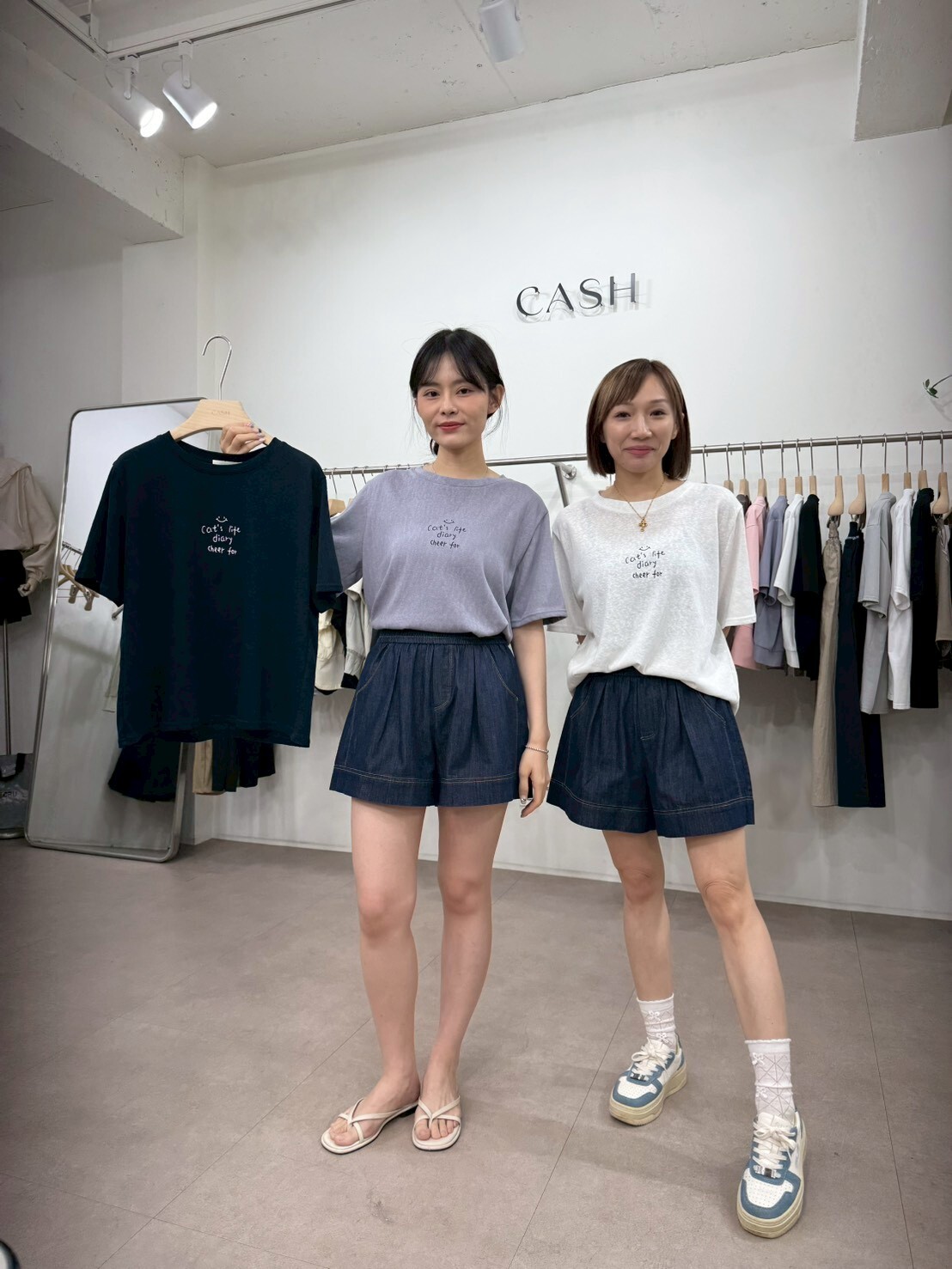 CA6116 字母休閒雪花棉Tee