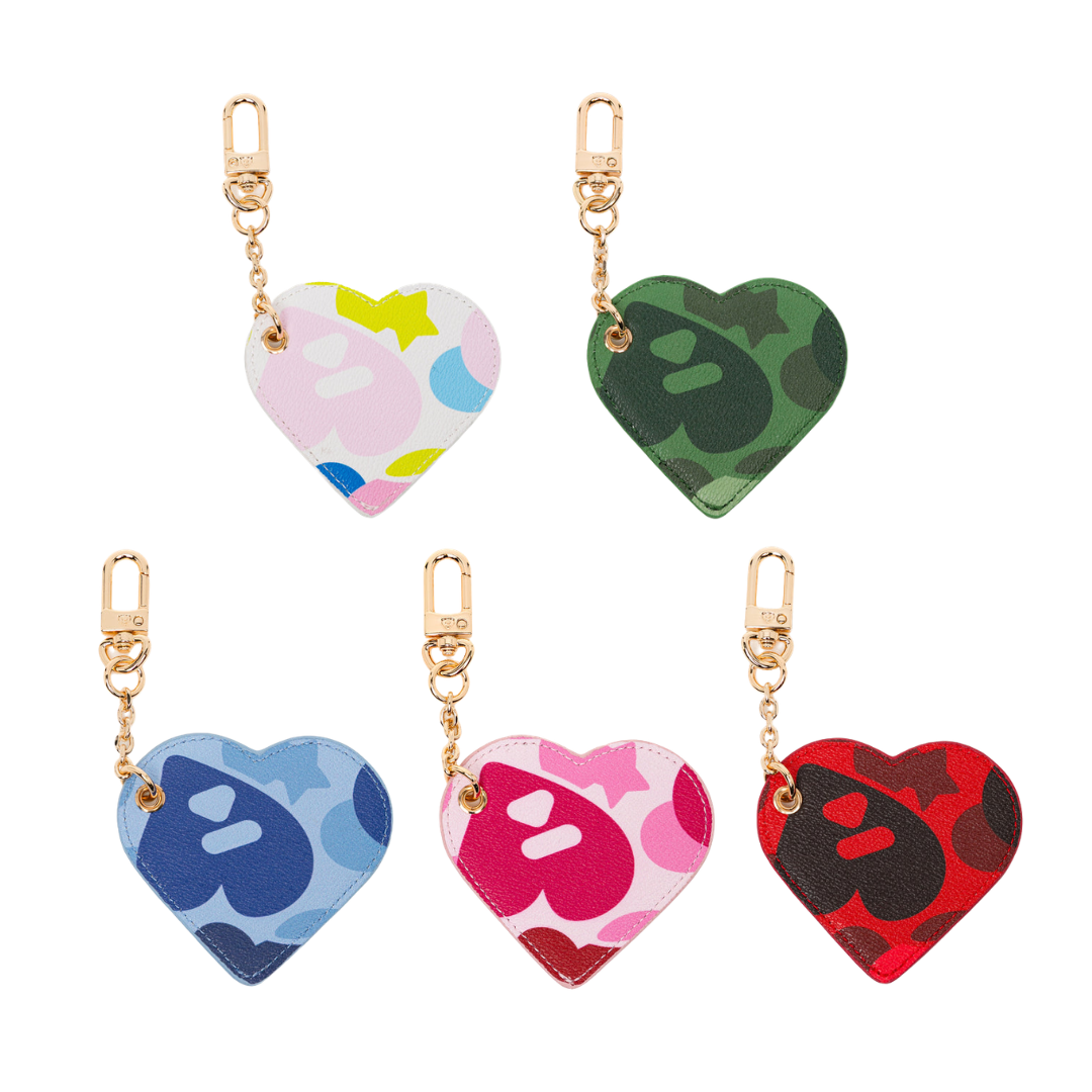 『日本連線中』2026SS A BATHING APE BAPE CAMO PRINTED HEART MIRROR KEYRING 吊飾 鑰匙圈 鏡子 CM20282335