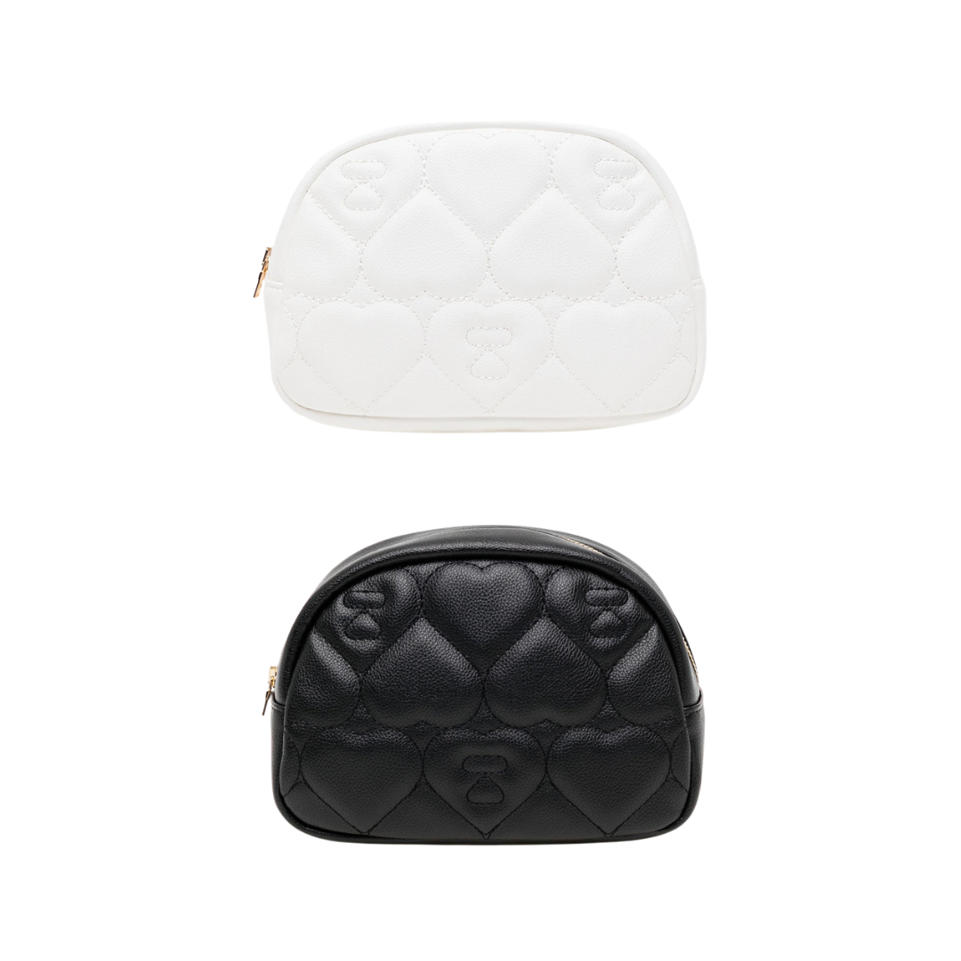 『日本連線中』2026SS A BATHING APE BAPE QUILTED HEART MONOGRAM MINI POUCH 愛心 化妝包 CM20290304