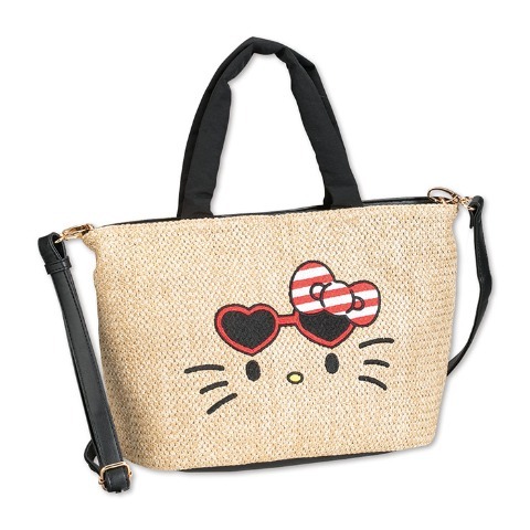 26090-KT Sanrio Hello Kitty 夏日藤編兩用袋 太陽眼鏡 #JP-SM26