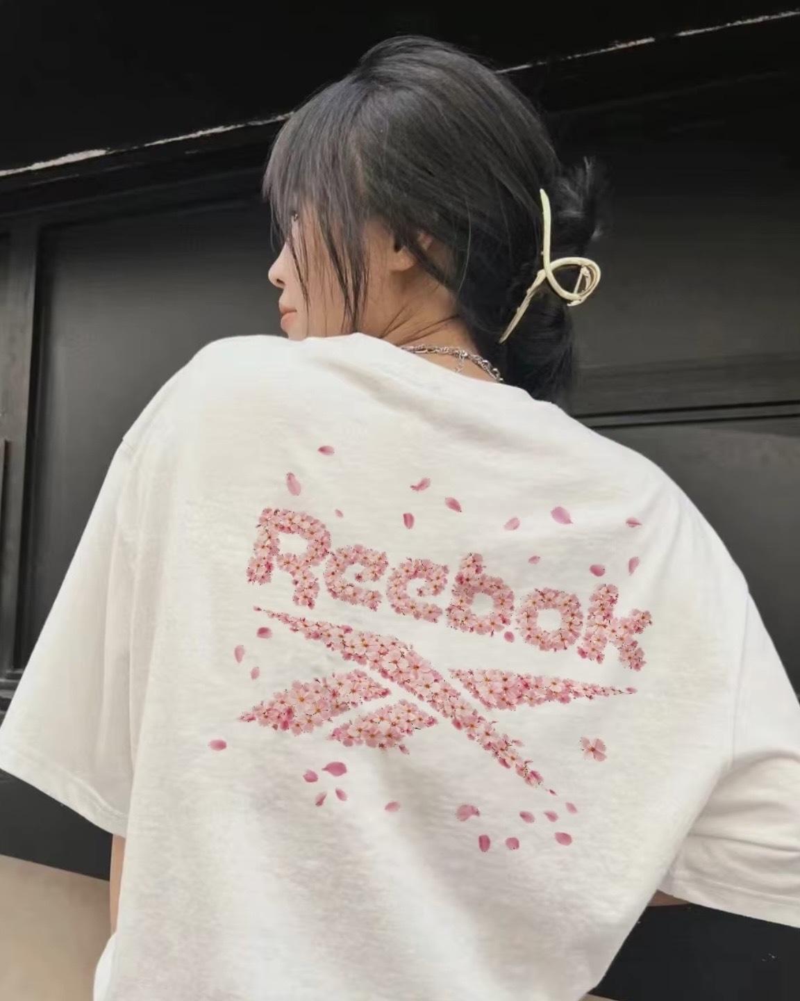 Reebok 280g 高磅數 「櫻花」短T