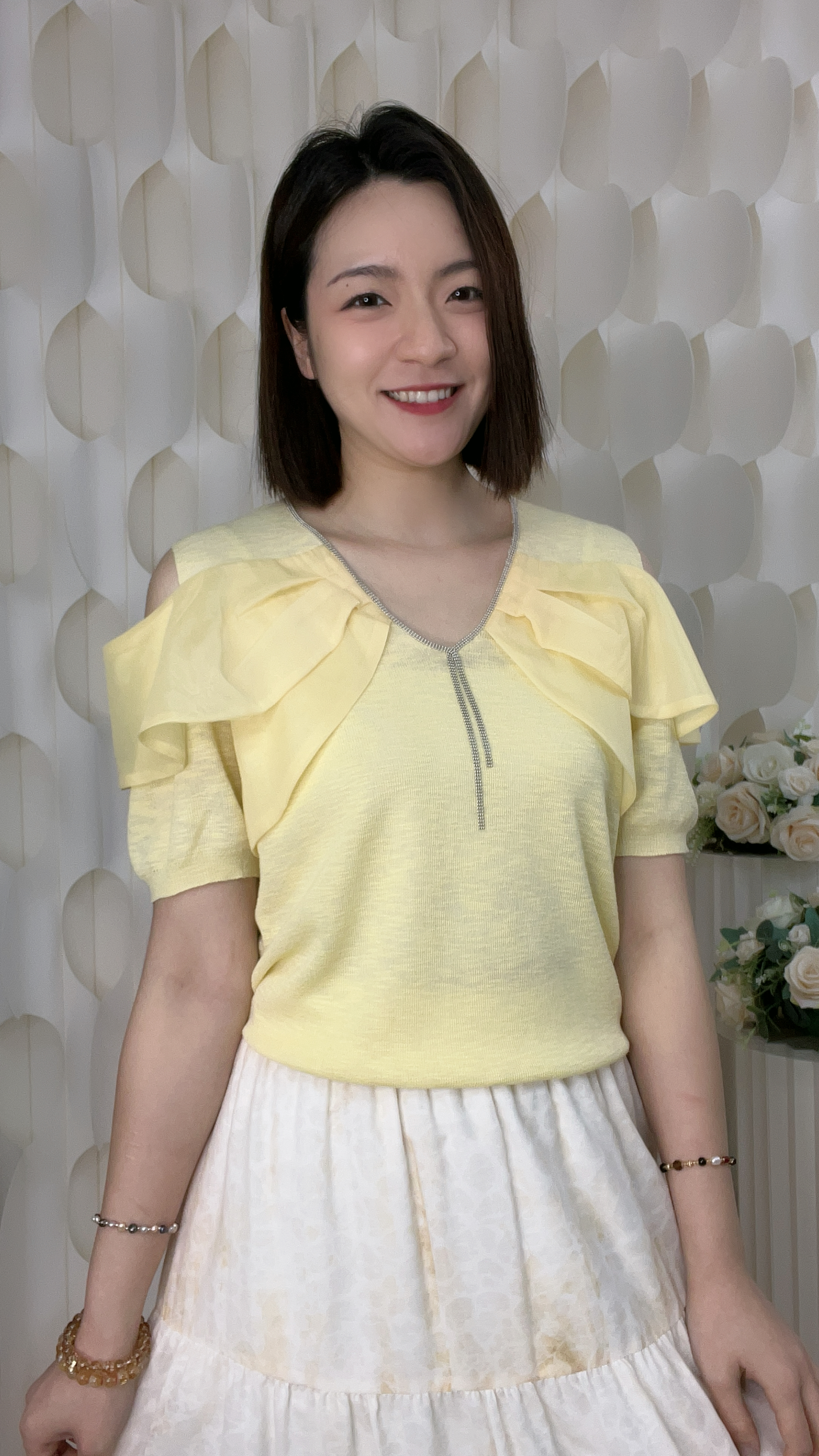 35%蠶絲露肩上衣 ( 胸:38-46 腰:38-46 長:23 吋 ) 2042#0105clo
