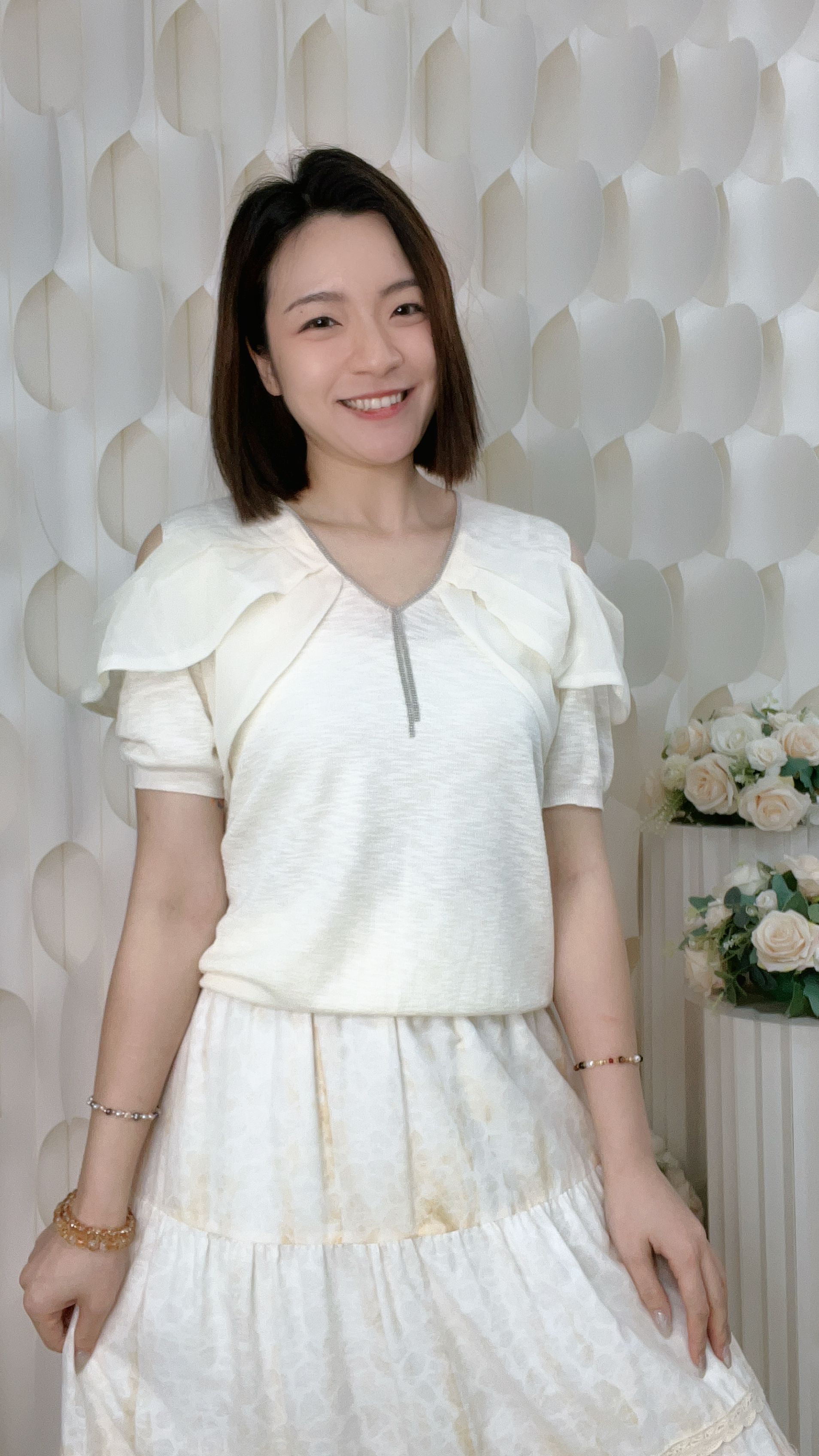 35%蠶絲露肩上衣 ( 胸:38-46 腰:38-46 長:23 吋 ) 2042#0105clo