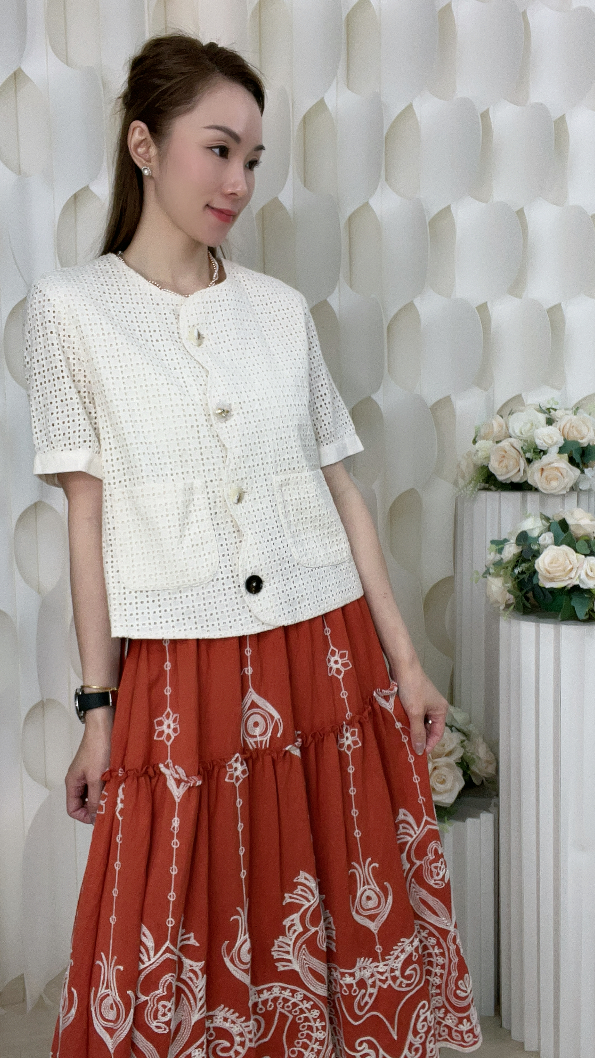 格仔雙袋上衣/外套 ( 胸L:36 / XL:38 ) 7462 #0105clo
