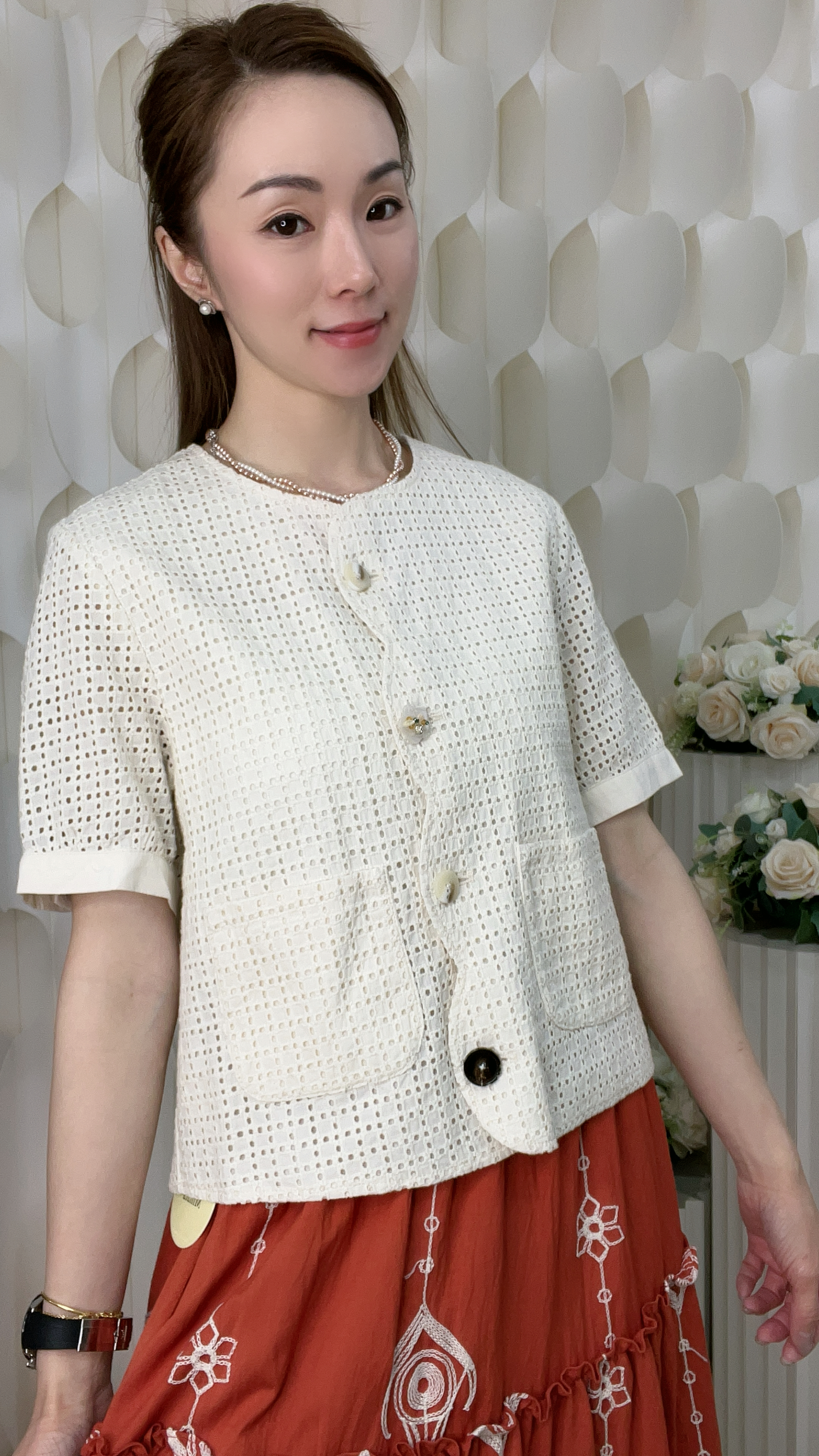 格仔雙袋上衣/外套 ( 胸L:36 / XL:38 ) 7462 #0105clo