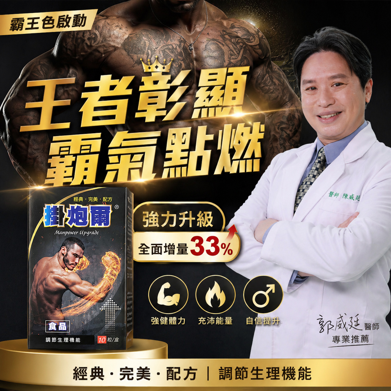 🔥【王者彰顯 霸氣點燃】🔥【HECONS】掛炮爾男性膠囊