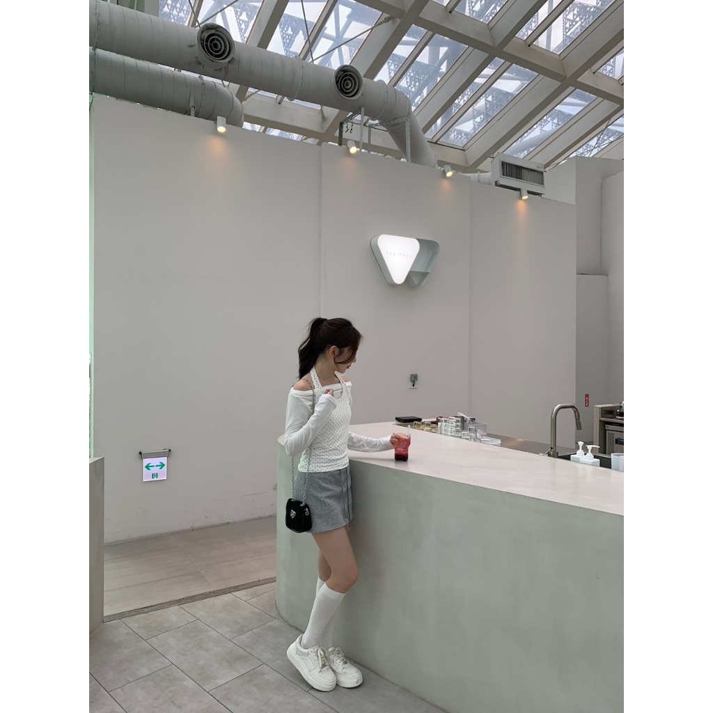 A09 正韓🇰🇷疊穿波點背心+船領上衣 #9947