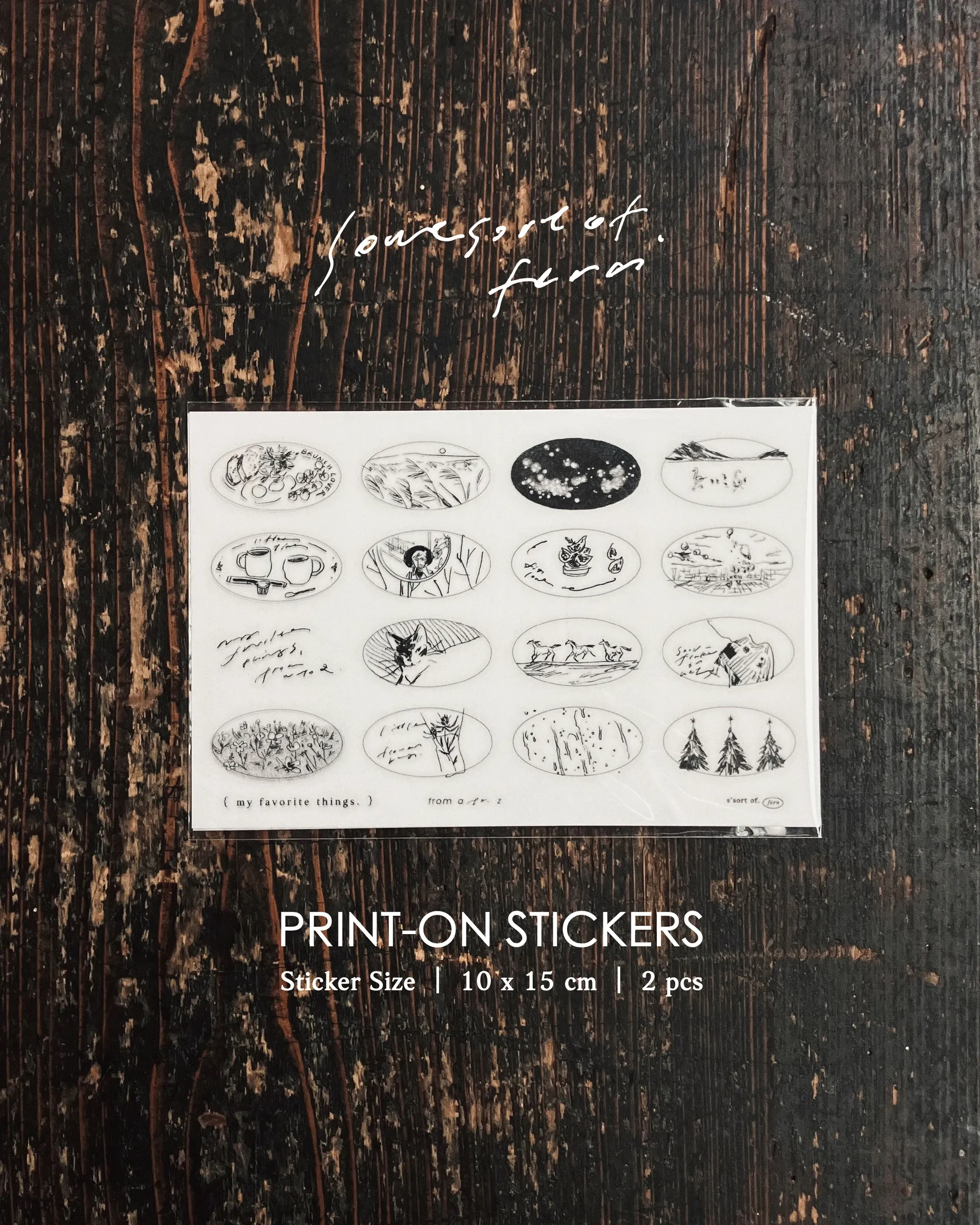 𝐁𝐞𝐥𝐨𝐯𝐞𝐝 𝐒𝐤𝐞𝐭𝐜𝐡𝐞𝐬. 2入轉印貼紙｜台灣 羊君 somesortof.fern