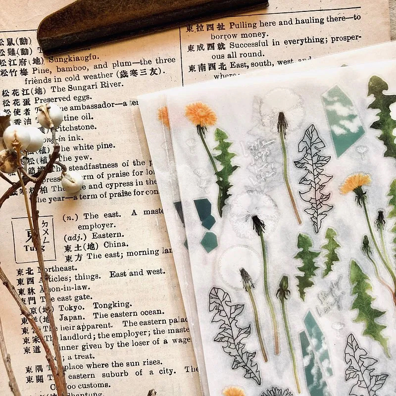 蒲公英 2入轉印貼紙｜台灣 羊君 somesortof.fern