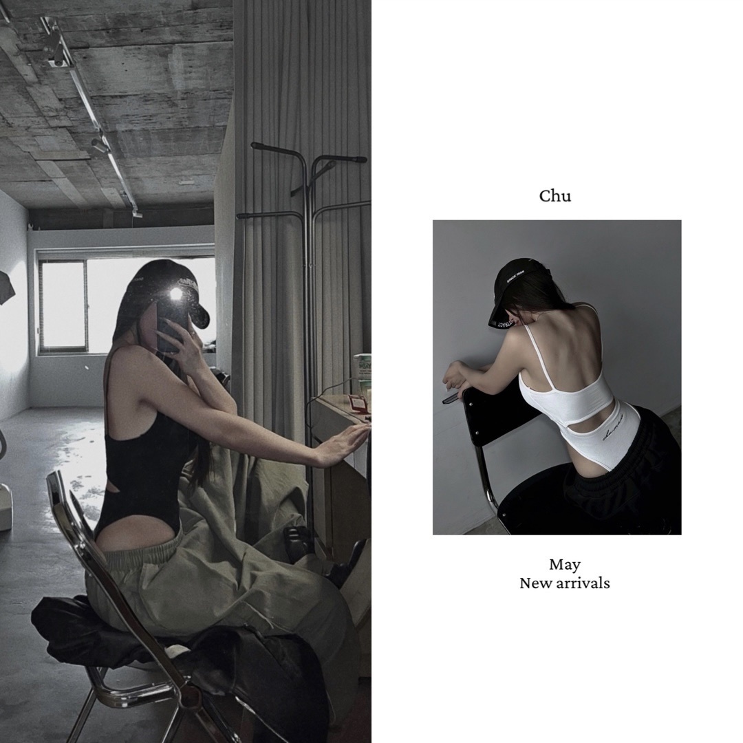 𝐂𝐇𝐔-𝐌𝐀𝐃𝐄｜Backless Top BT-01 美背假連體上衣 (05.04 Drop)