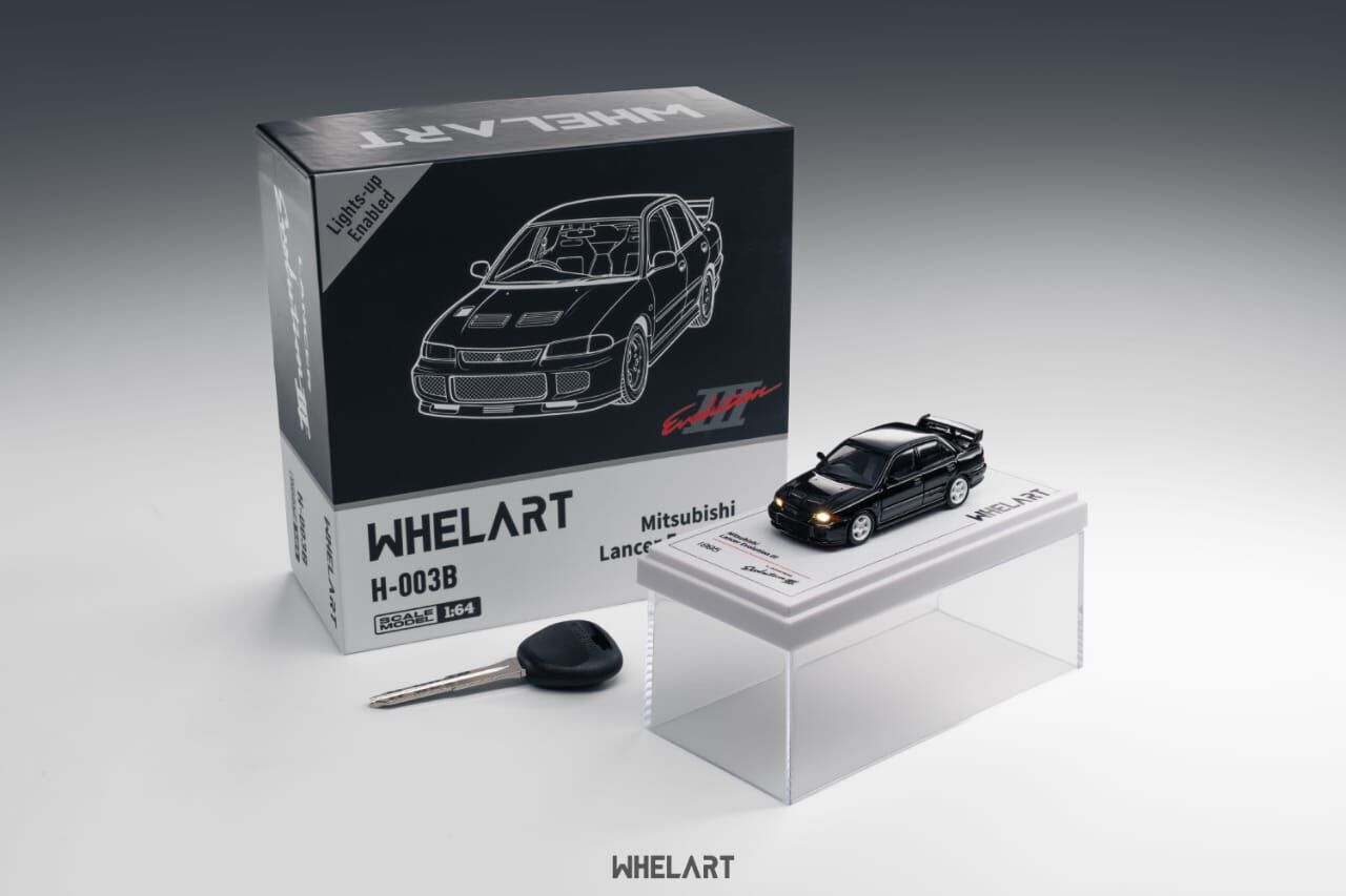 PO-$250 * WHELART * 1:64 MITSUBISHI LANCER EVOLUTION III BLACK