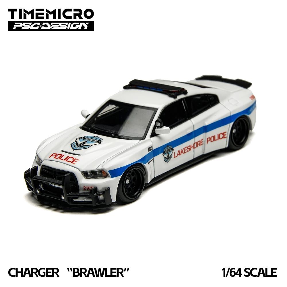 PO-$160 * TIME MICRO * 1:64 DODGE CHARGER BRAWLER LAKESHORE POLICE LIVERY