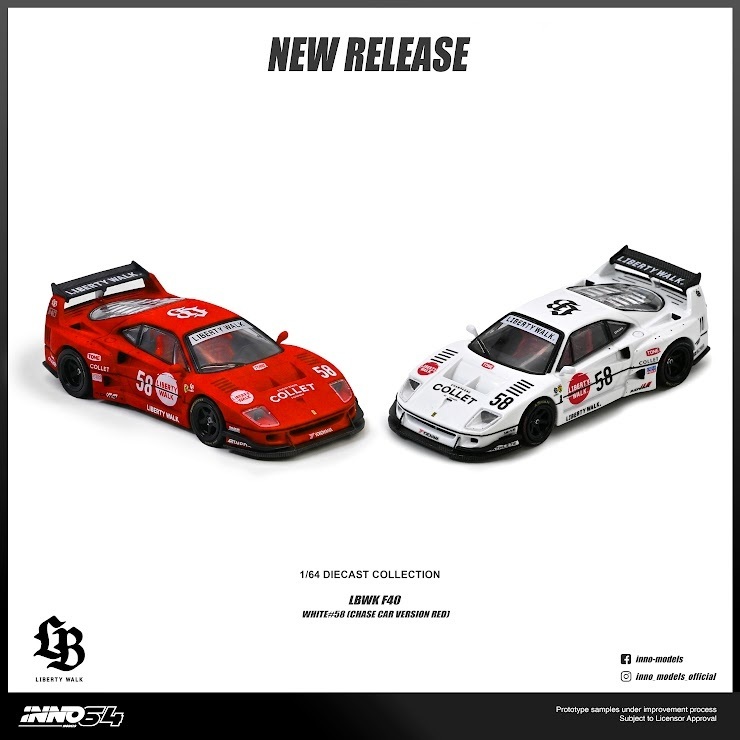 PO-$176 * INNO64 * 1:64 LBWK F40 COLLET [有機會中CHASE版(紅色)]