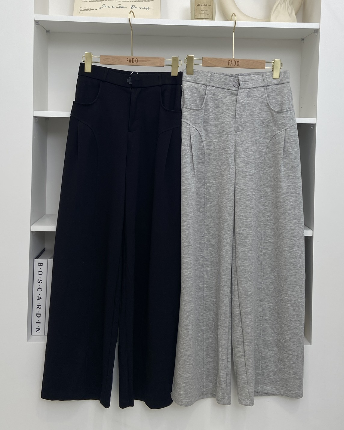 法朵Fado shop｜完美比例單扣直筒棉褲 273C074 兩色