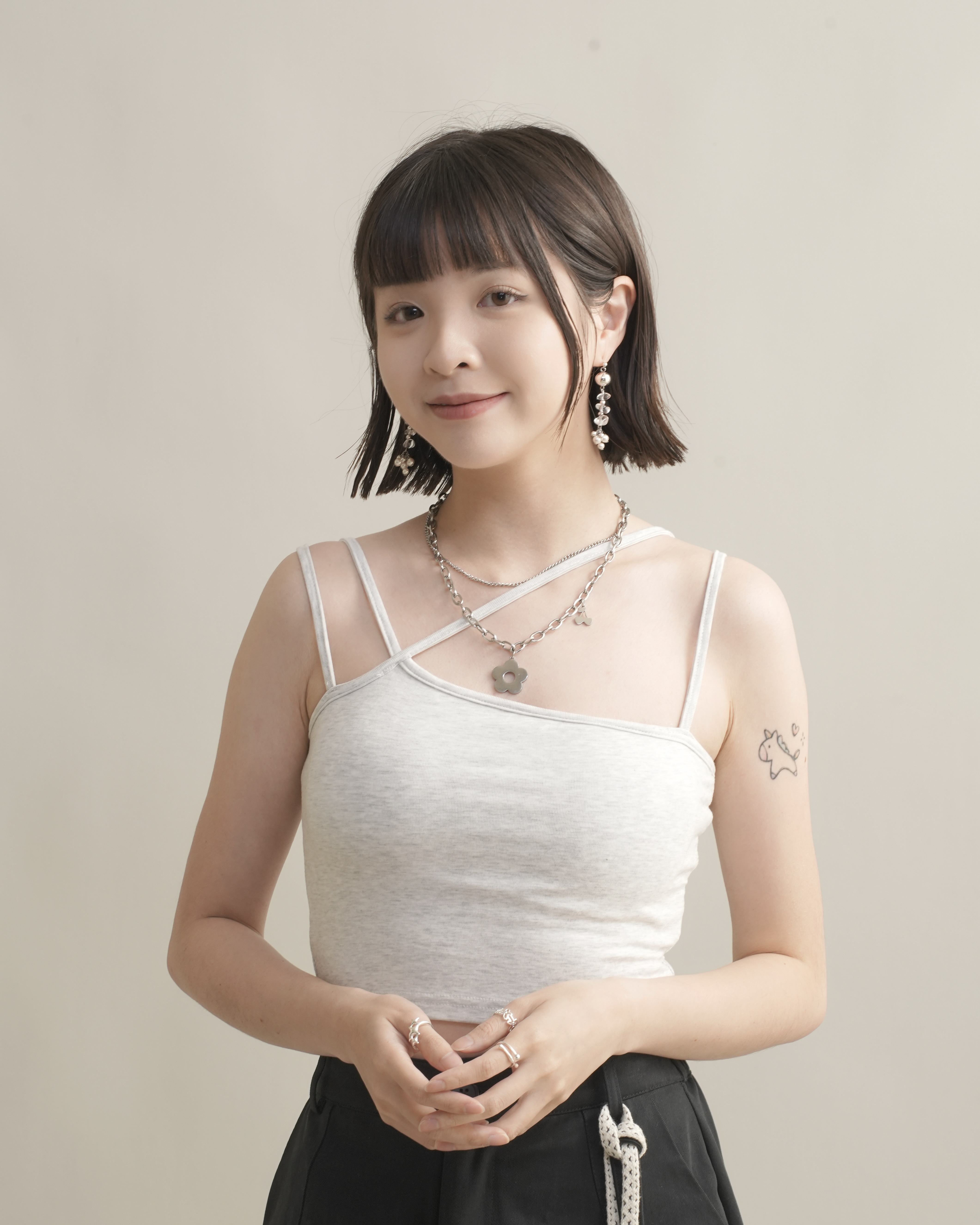 3012 小資款! 交叉肩帶Bratop - 淺灰色