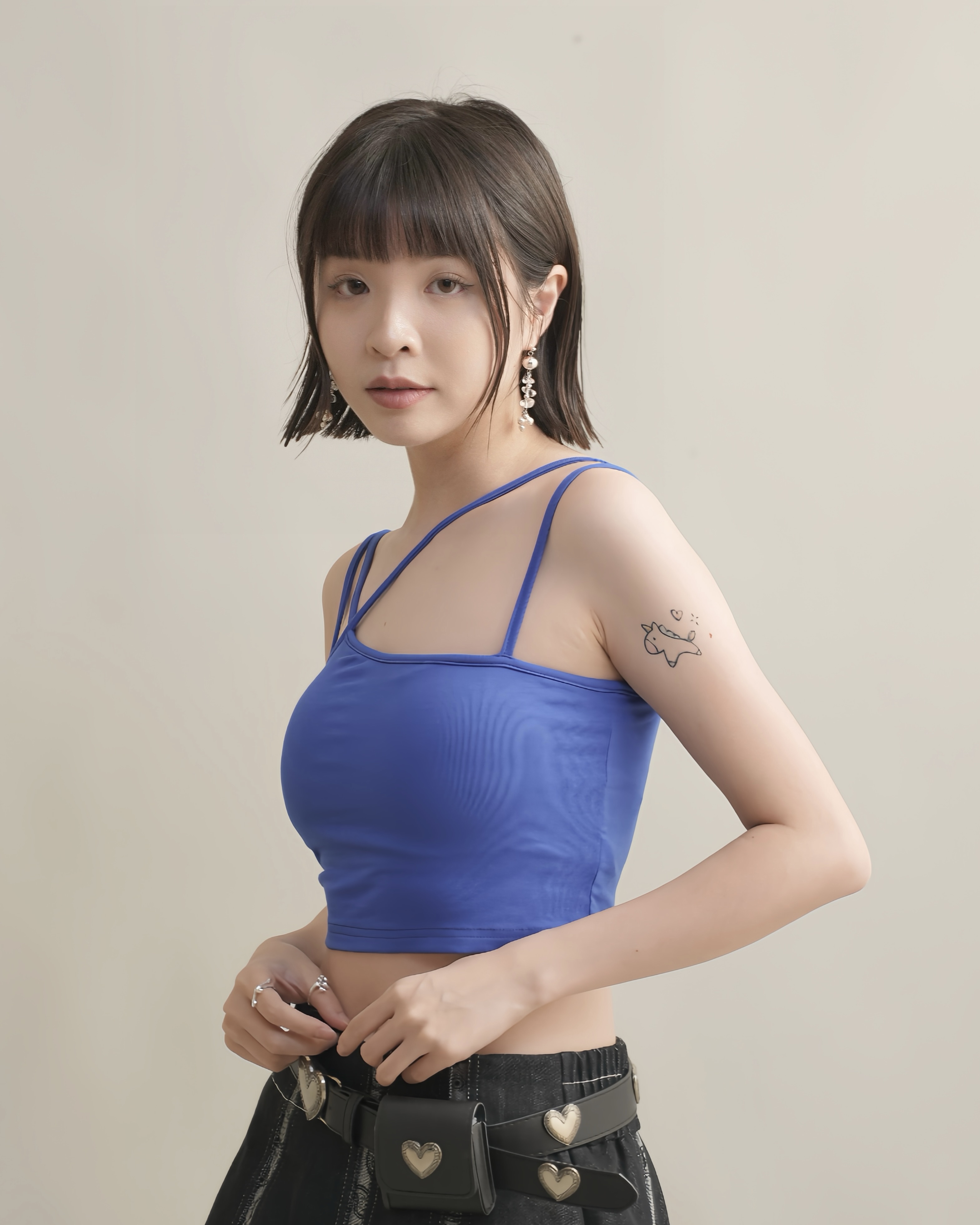 3012 小資款! 交叉肩帶Bratop - 藍色