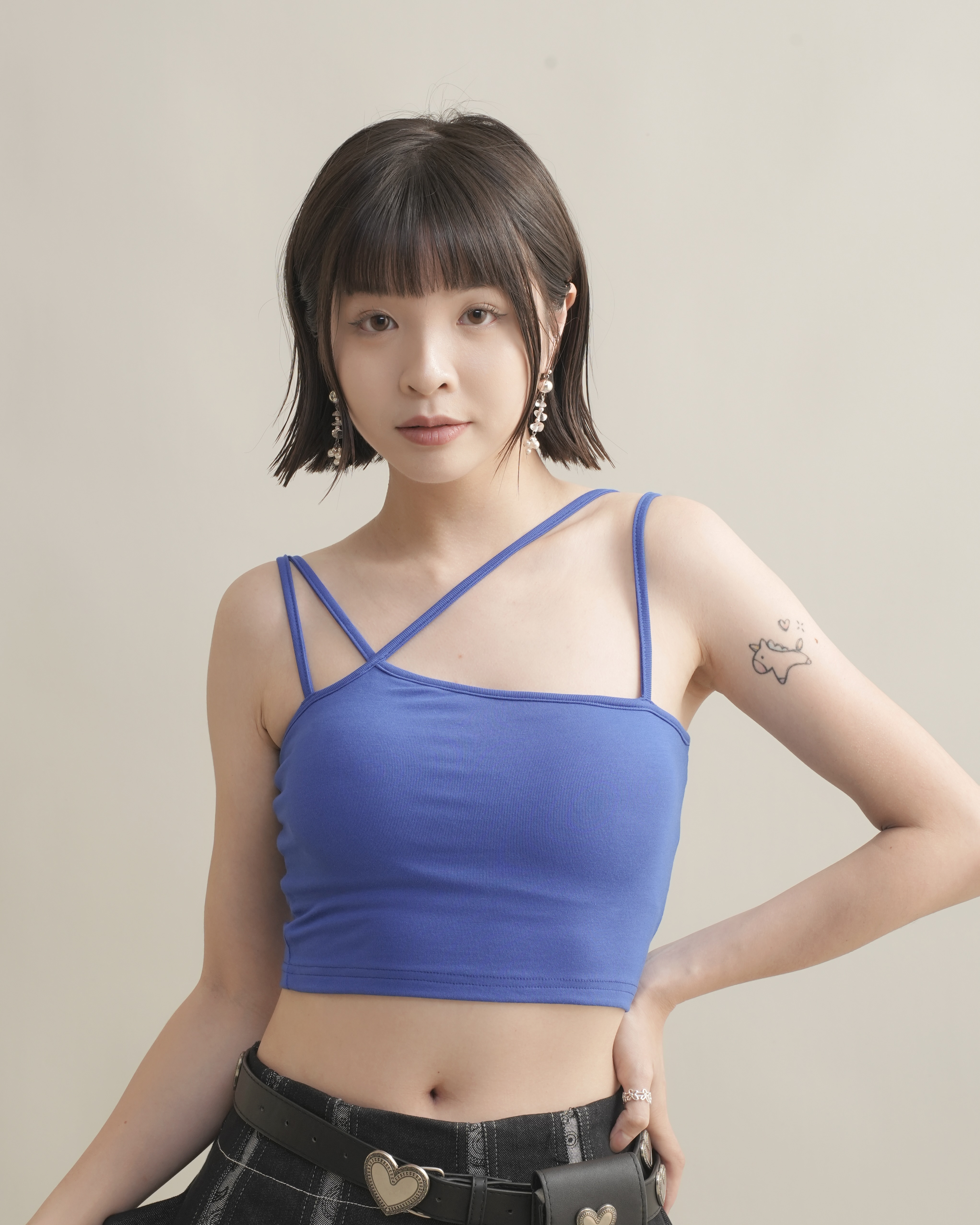 3012 小資款! 交叉肩帶Bratop - 藍色