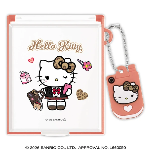 M-size mirror with mascot: Hello Kitty After School Girls (Sanrio)