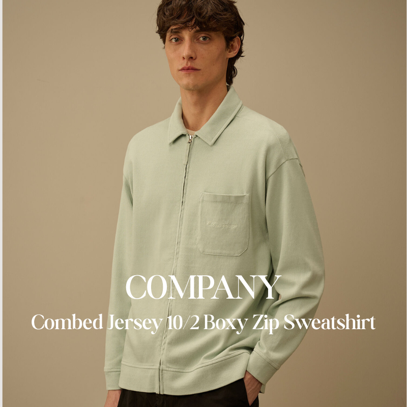 【代購】CP COMPANY 精梳棉寬版拉鍊衛衣 Boxy Zip 上衣