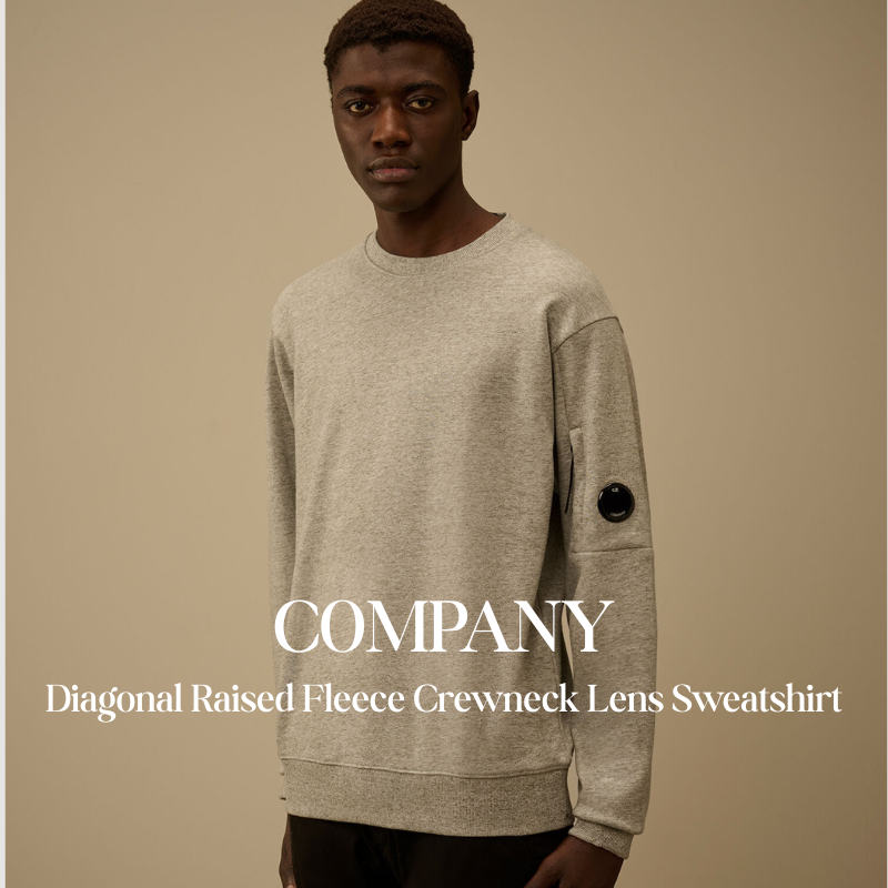 【代購】CP COMPANY 斜紋刷毛鏡片大學T Crewneck 衛衣